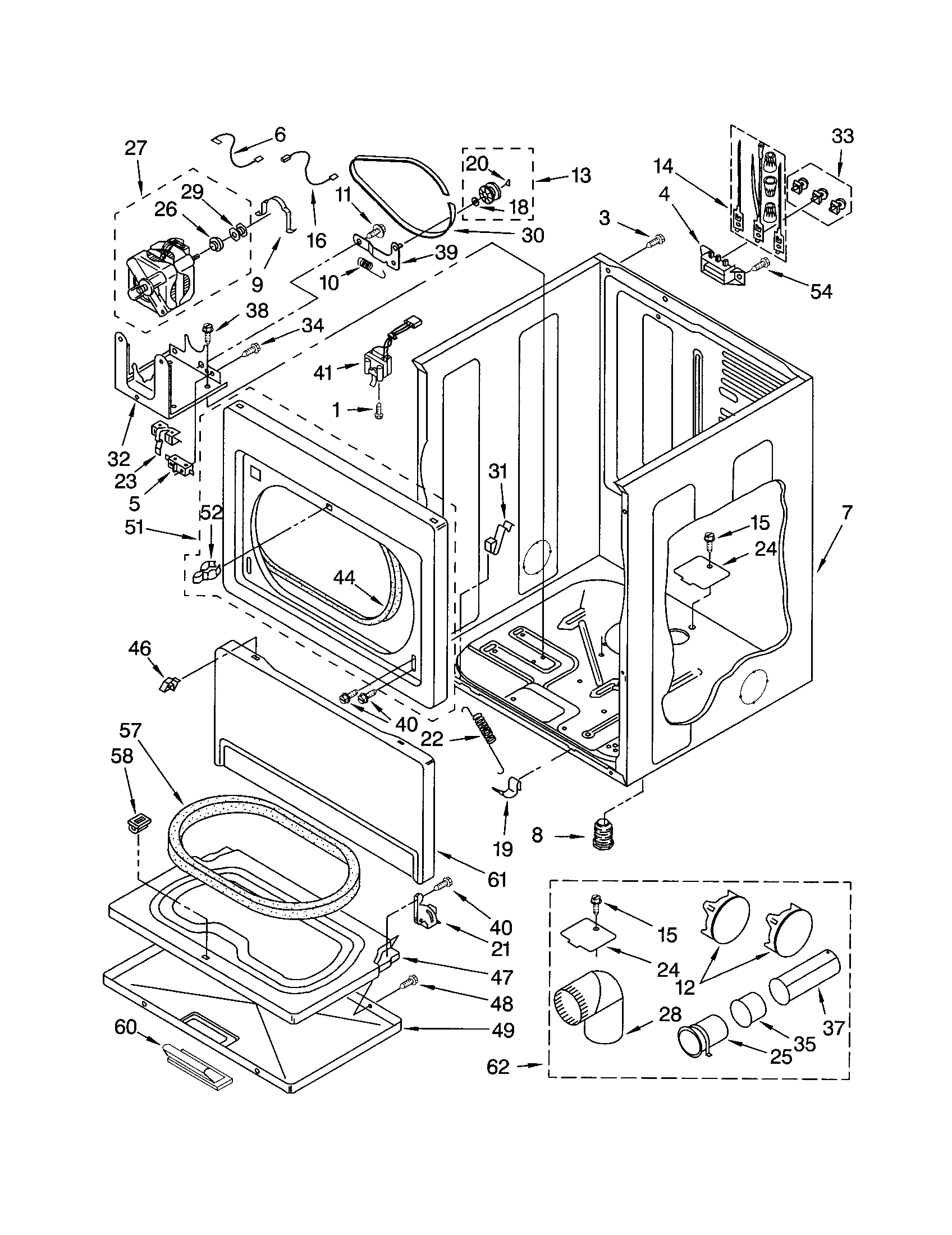 Kenmore 11063024102 cabinet diagram