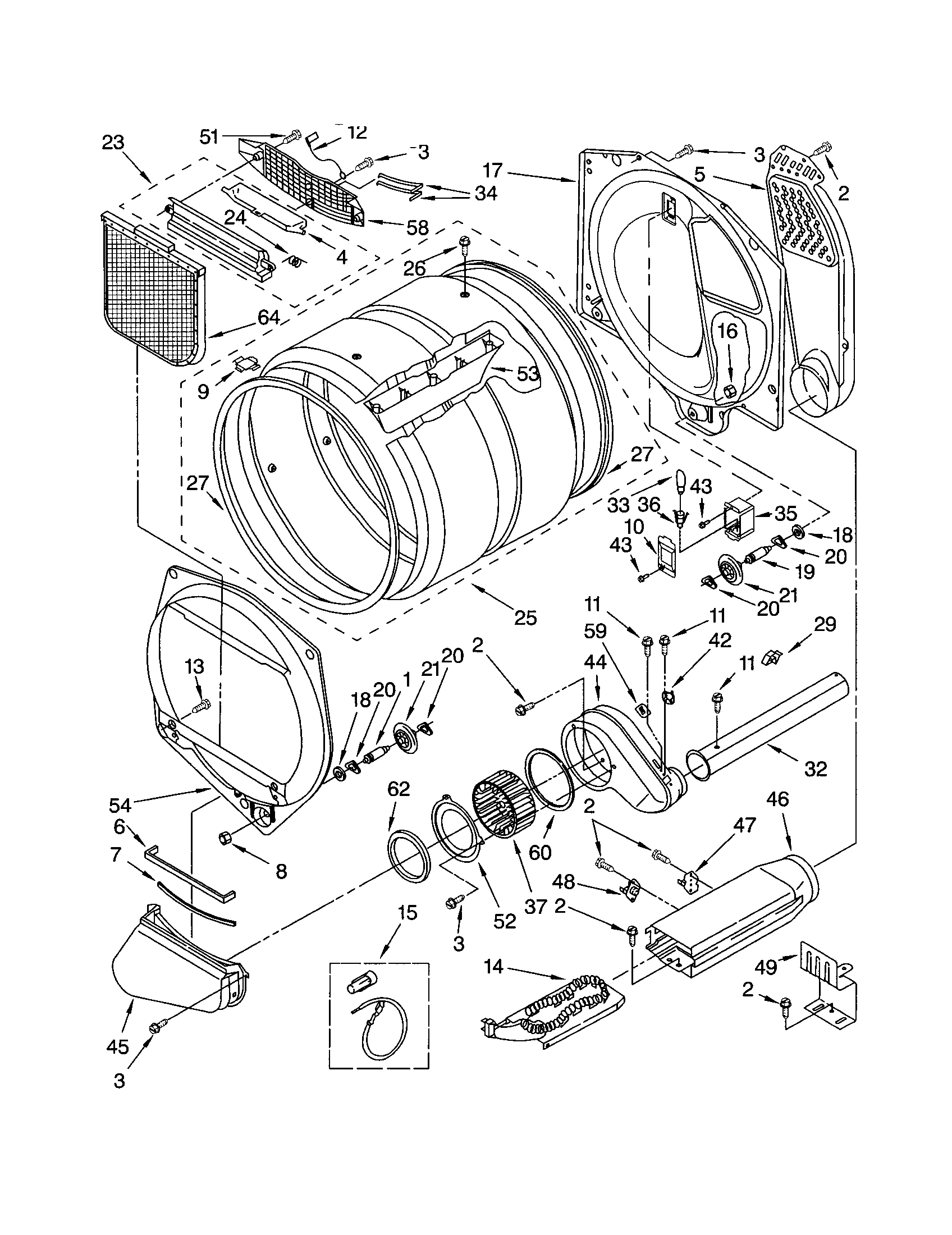 Kenmore 11063952102 bulkhead diagram