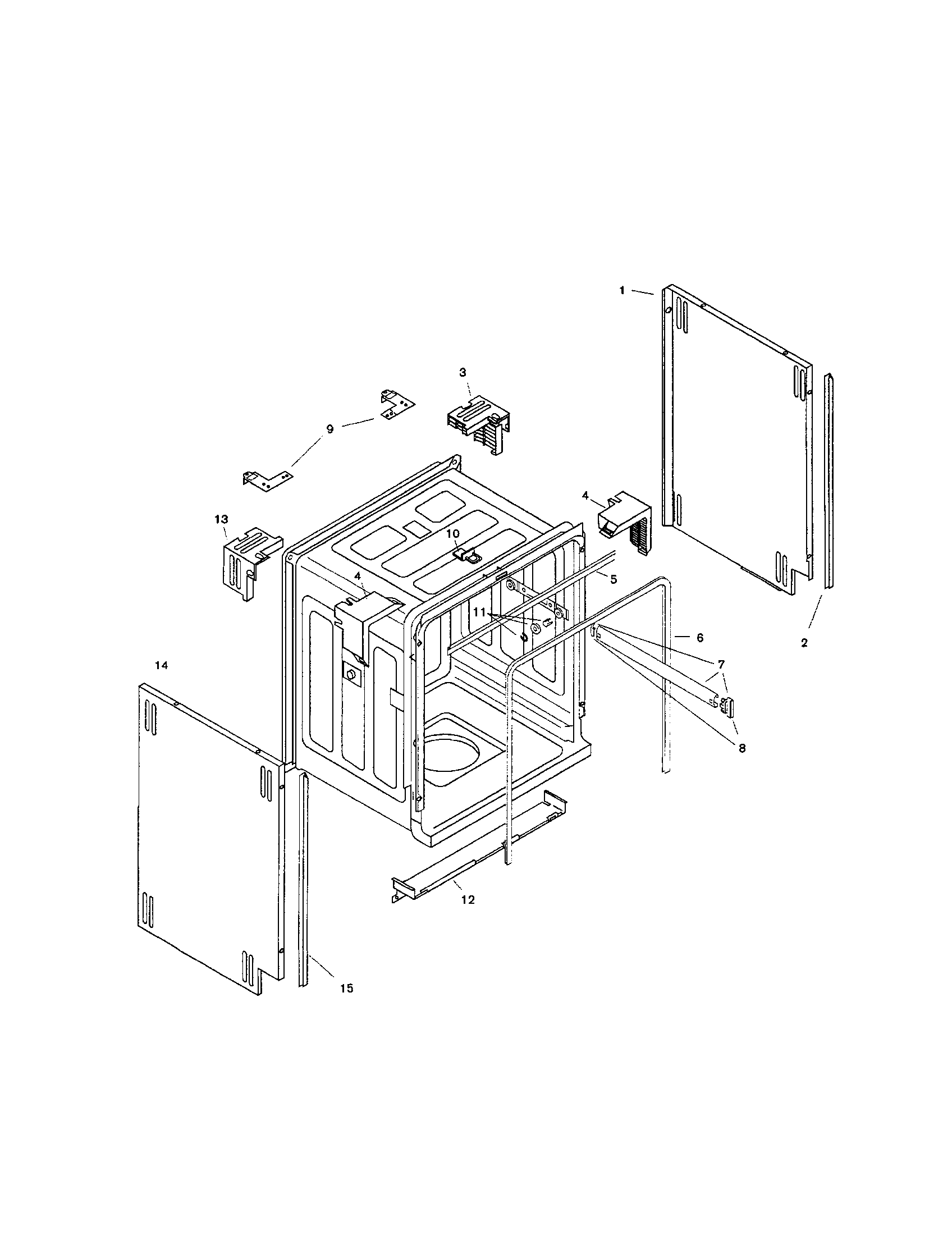 Bosch SHU4306UC/06 (FD 7705-7912) tank assembly diagram