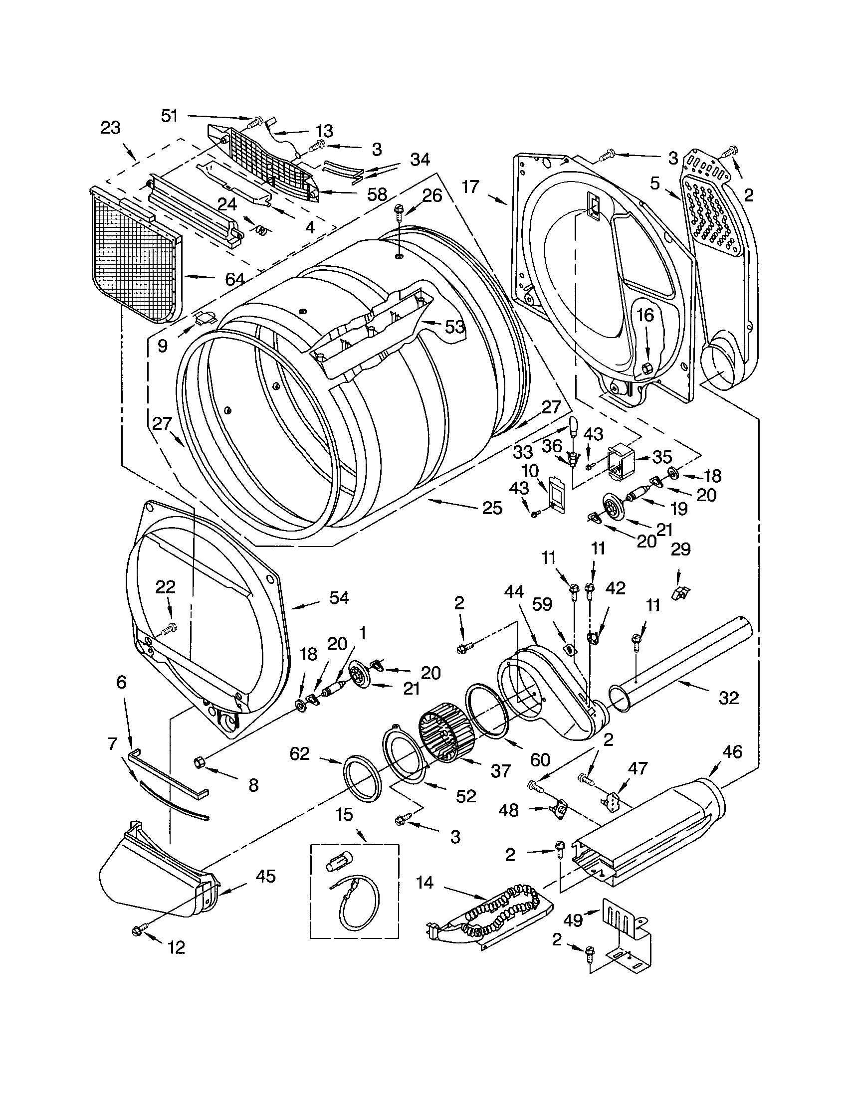Kenmore 11063032102 bulkhead diagram