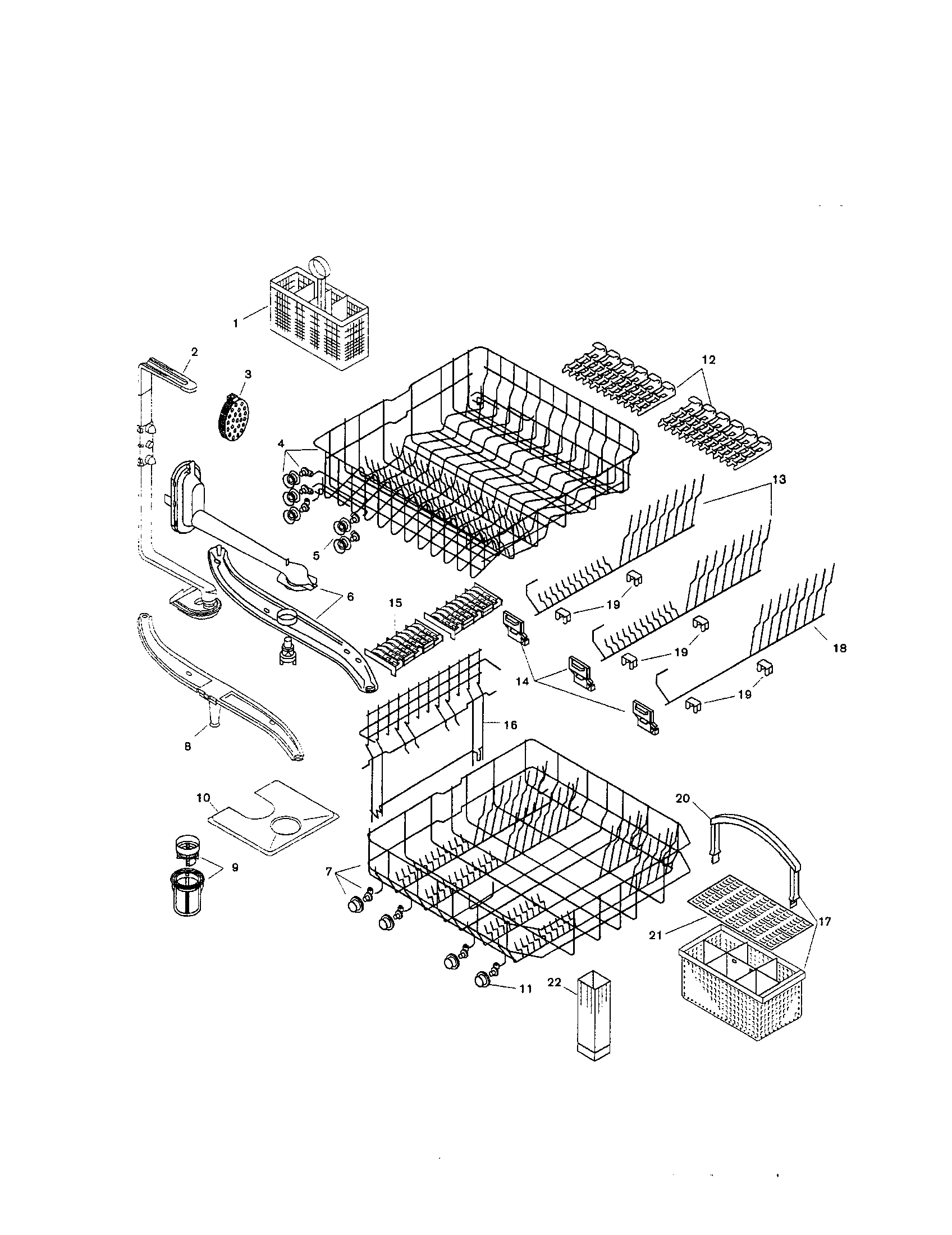Bosch SHU4312UC/06 (FD 7701-7912) racks diagram