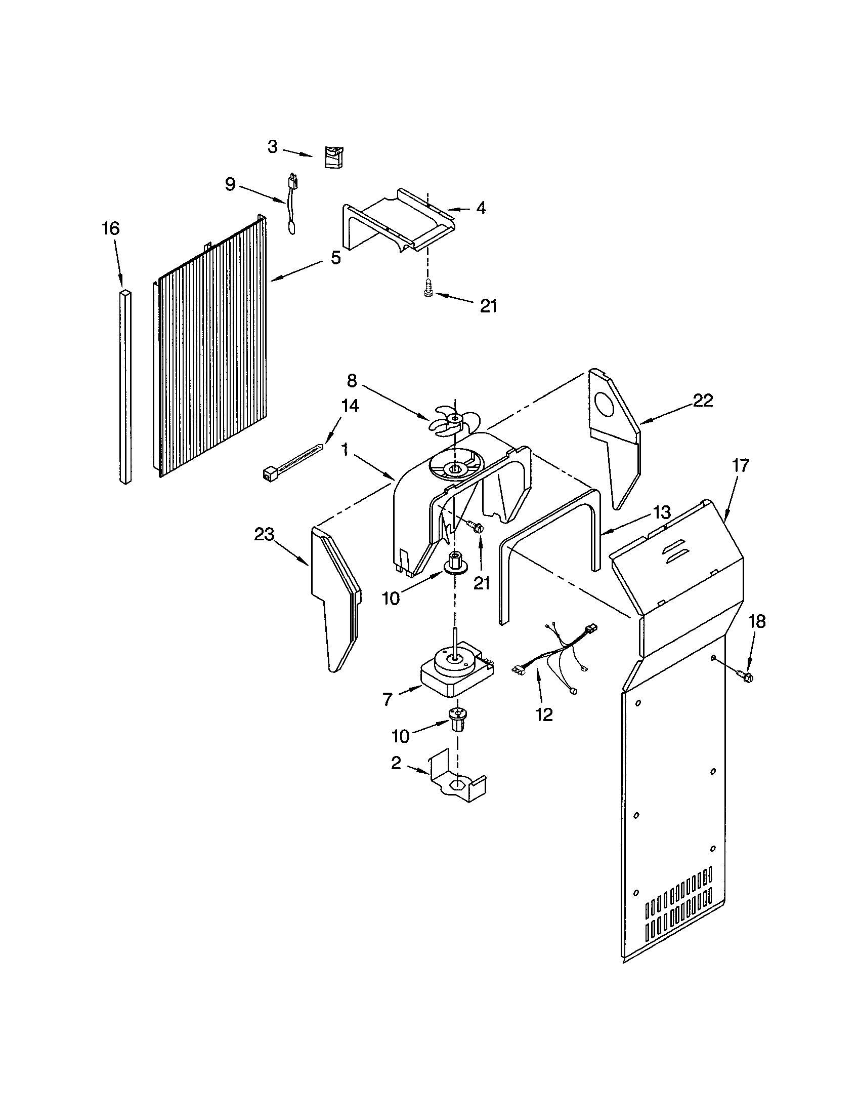 Kenmore 10652793100 air flow diagram