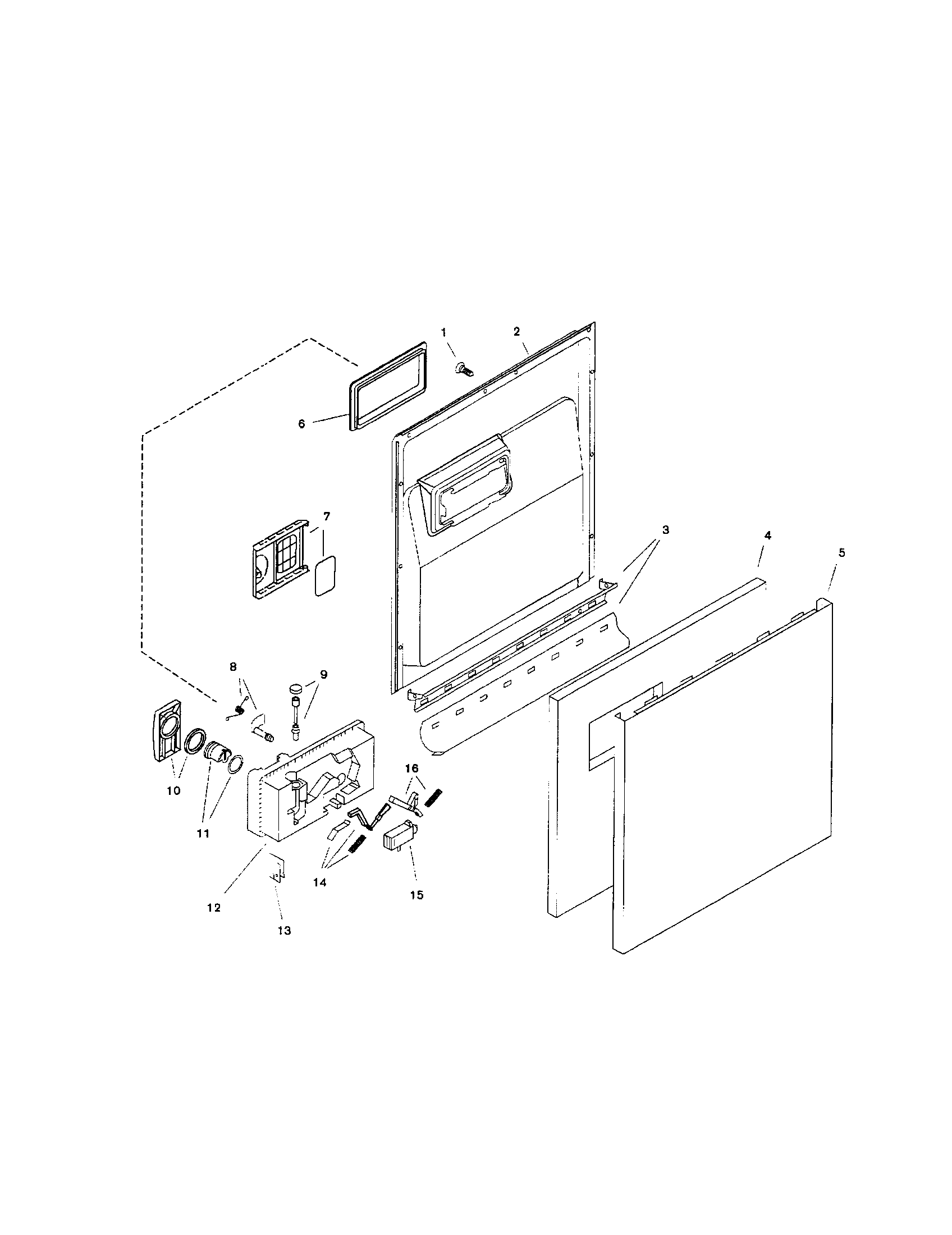 Bosch SHU4326UC/12 door assembly diagram