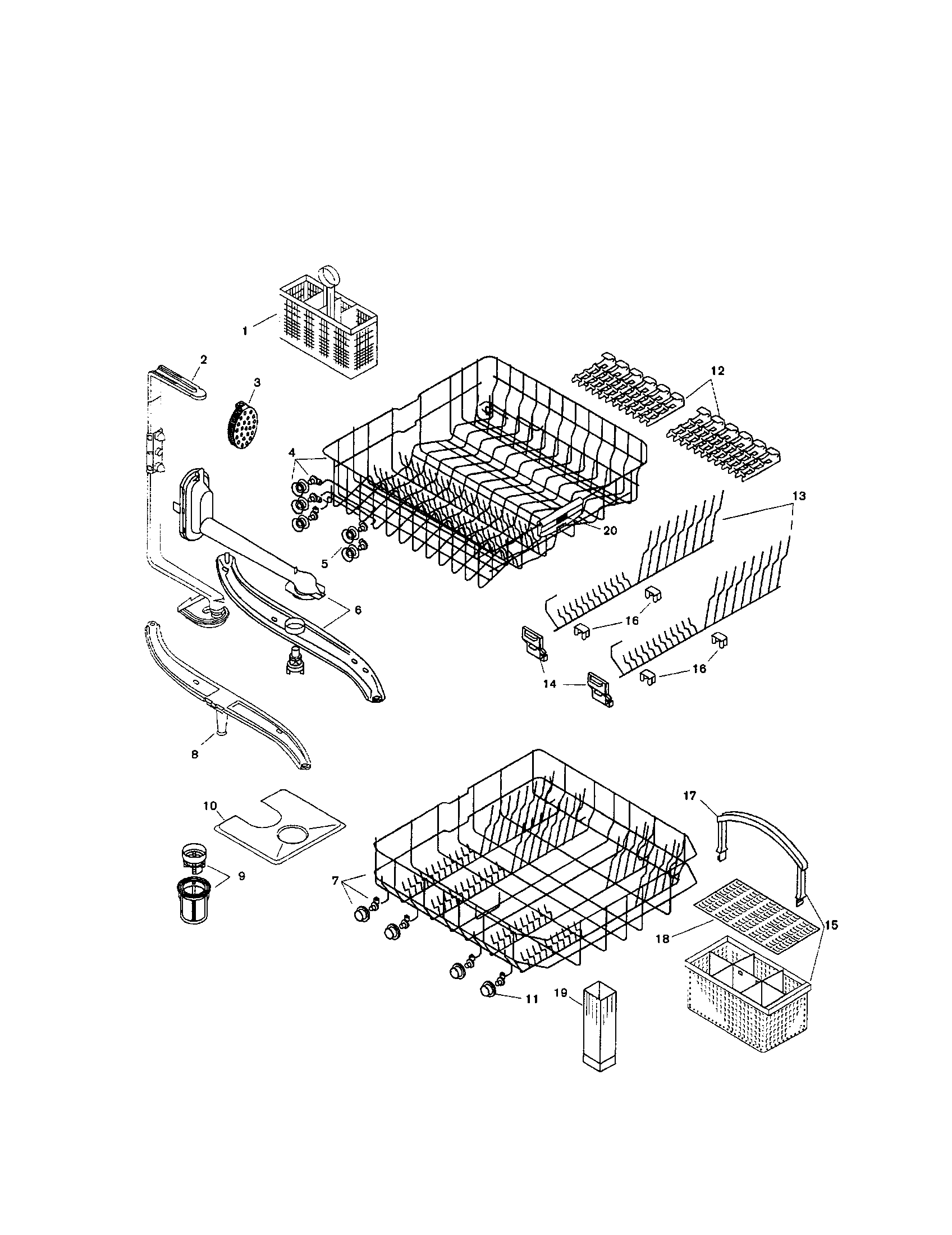 Bosch SHU5304UC/11 (FD 8001-8003) racks diagram