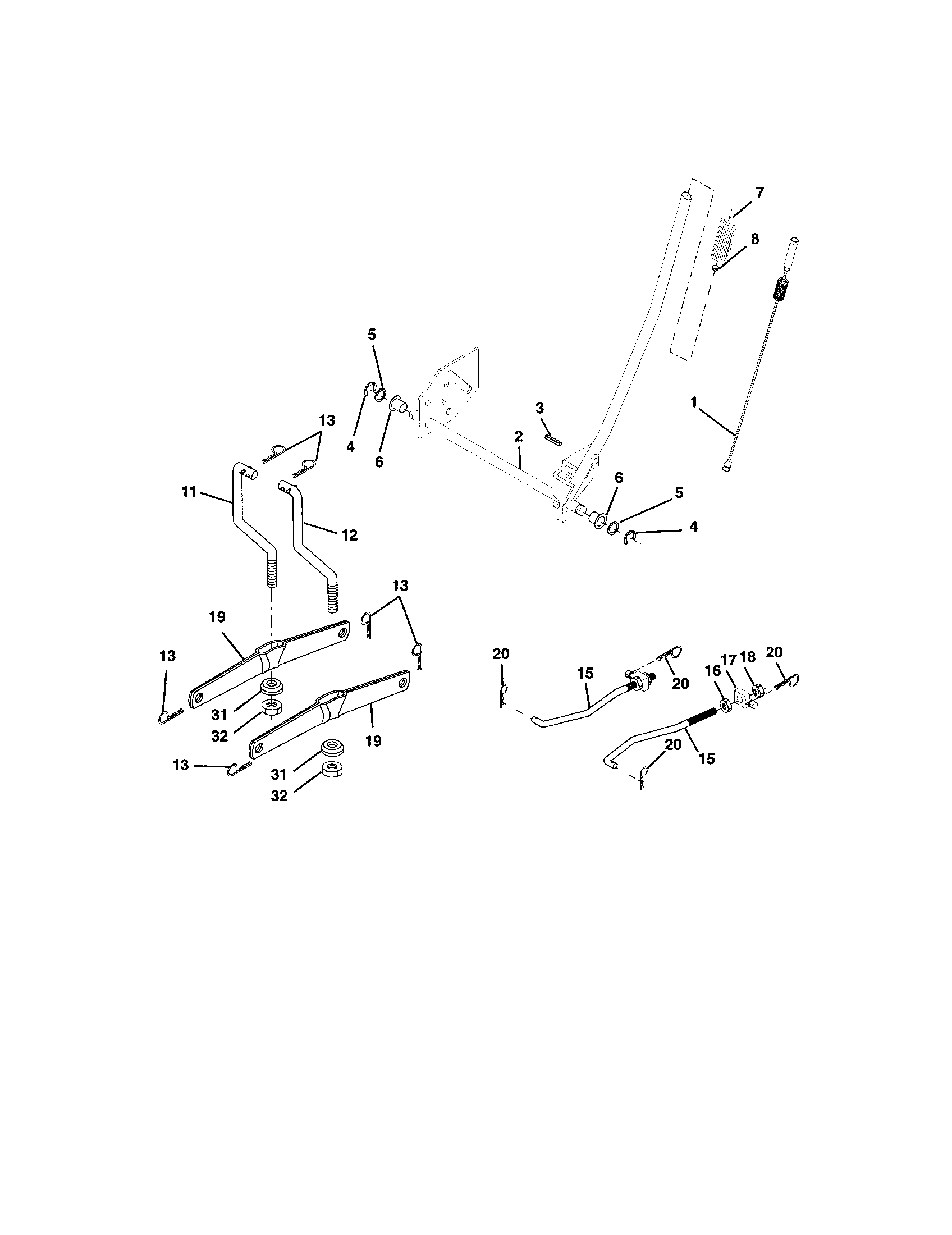 Craftsman 917272350 lift assembly diagram