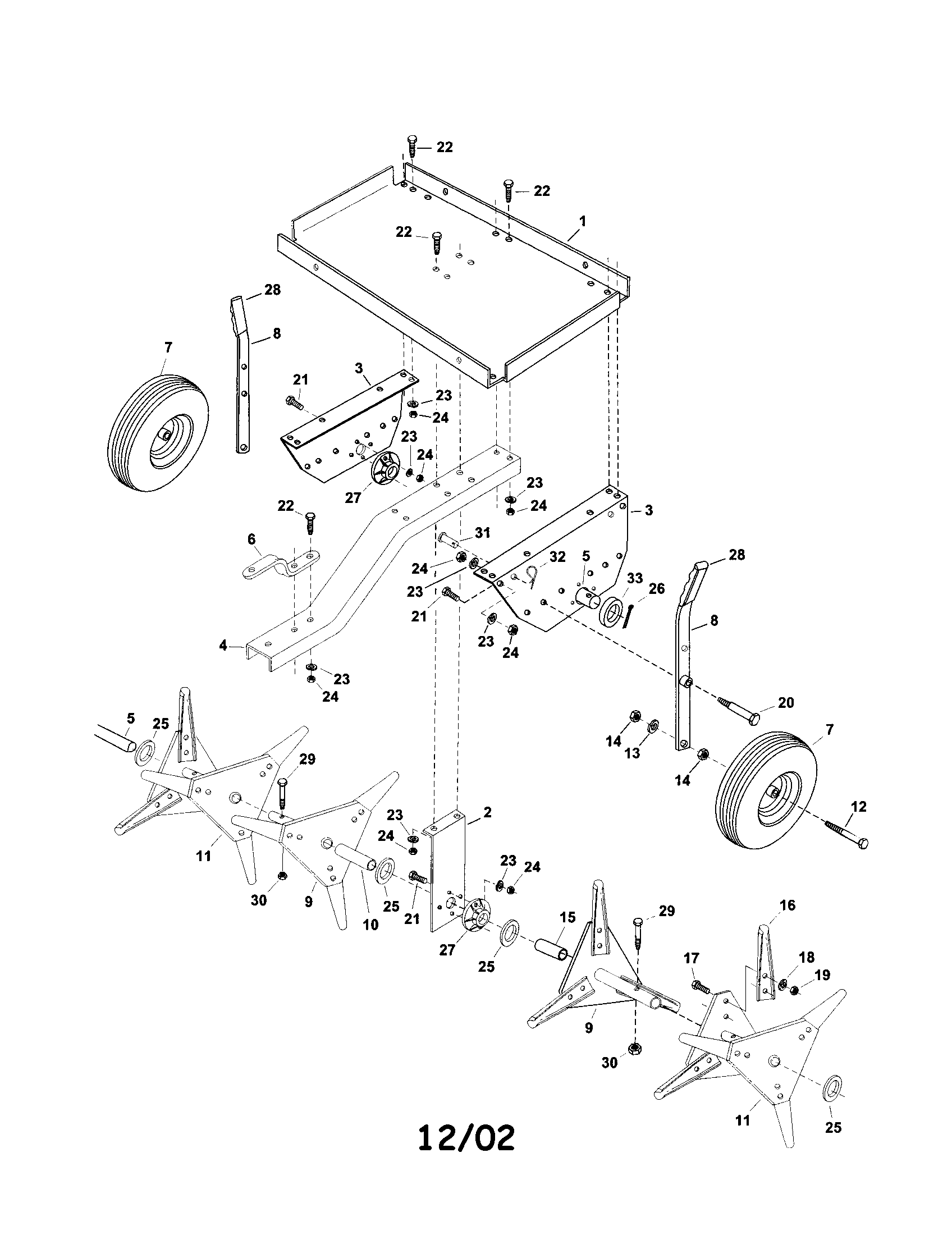 Agri-Fab 45-01664 lawn aerator diagram