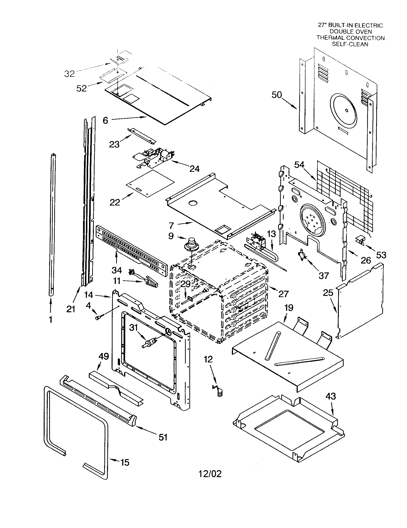 KitchenAid KEBS278DWH1 oven diagram