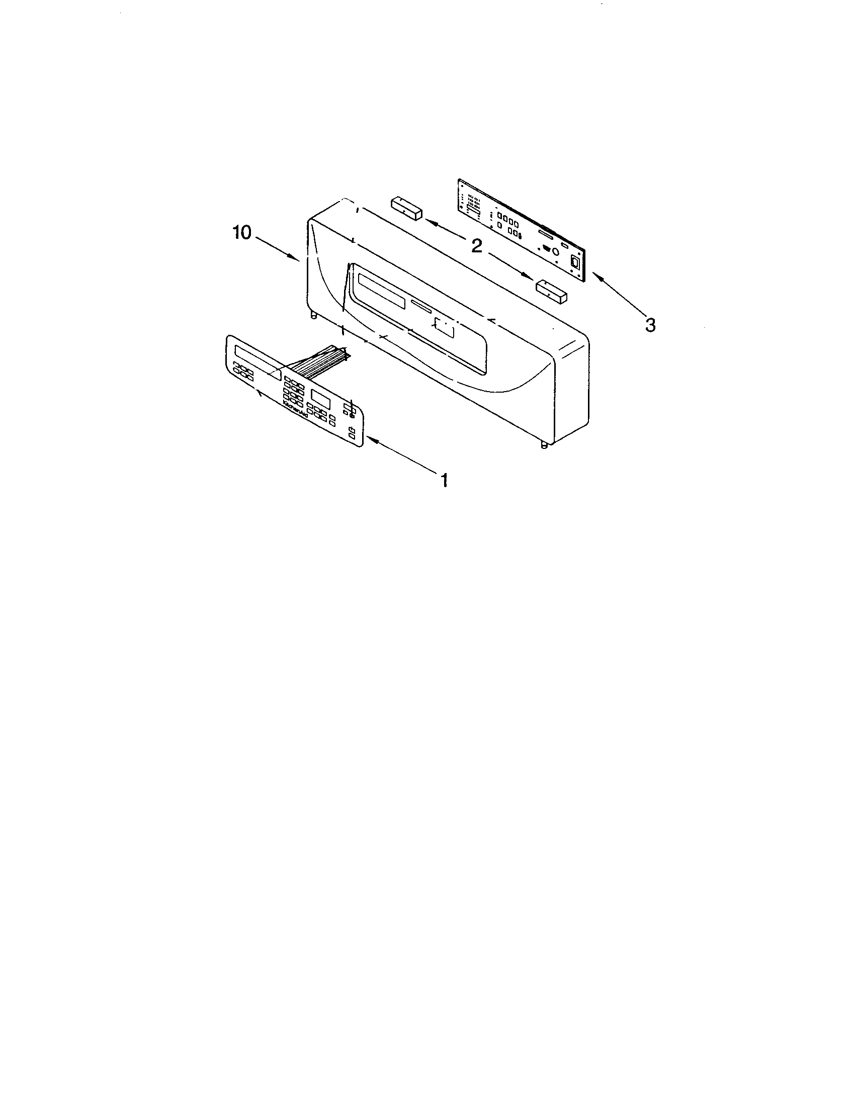 KitchenAid KEBS278DWH1 control panel diagram