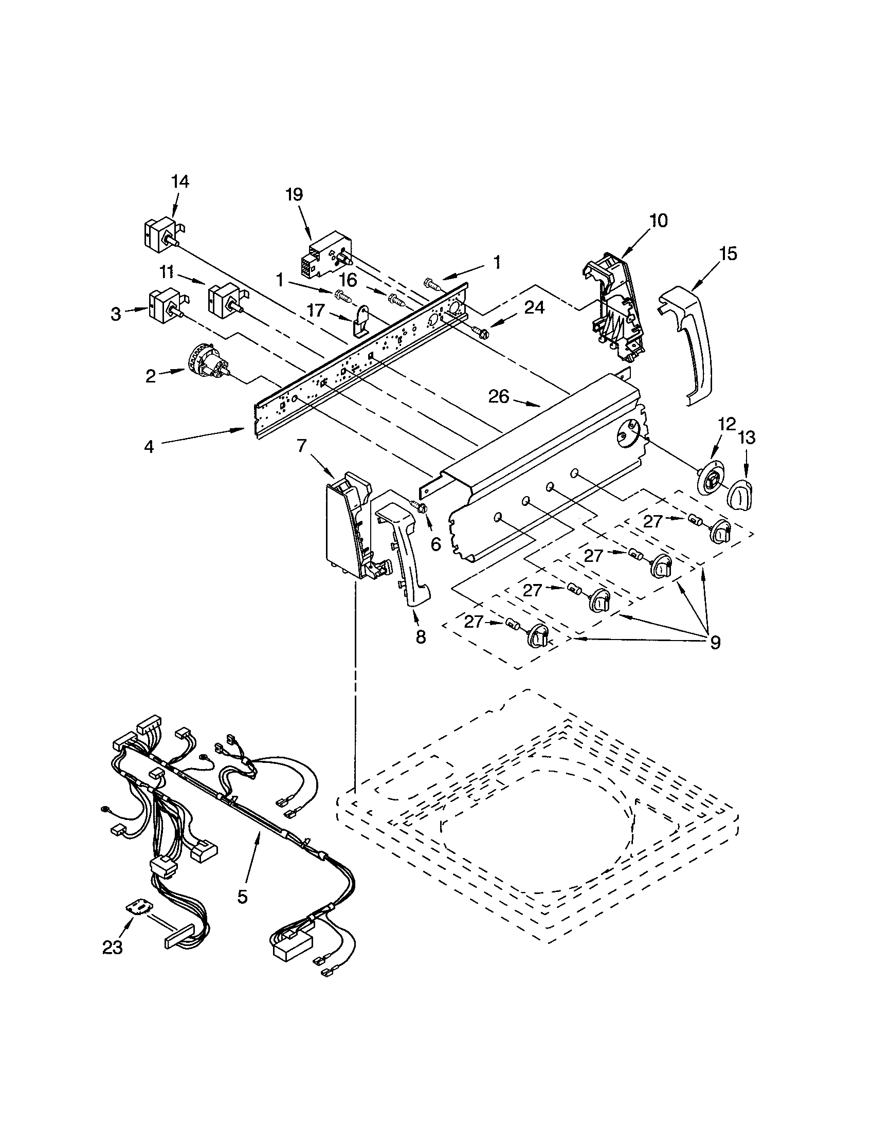 Kenmore 11024924200 control panel diagram