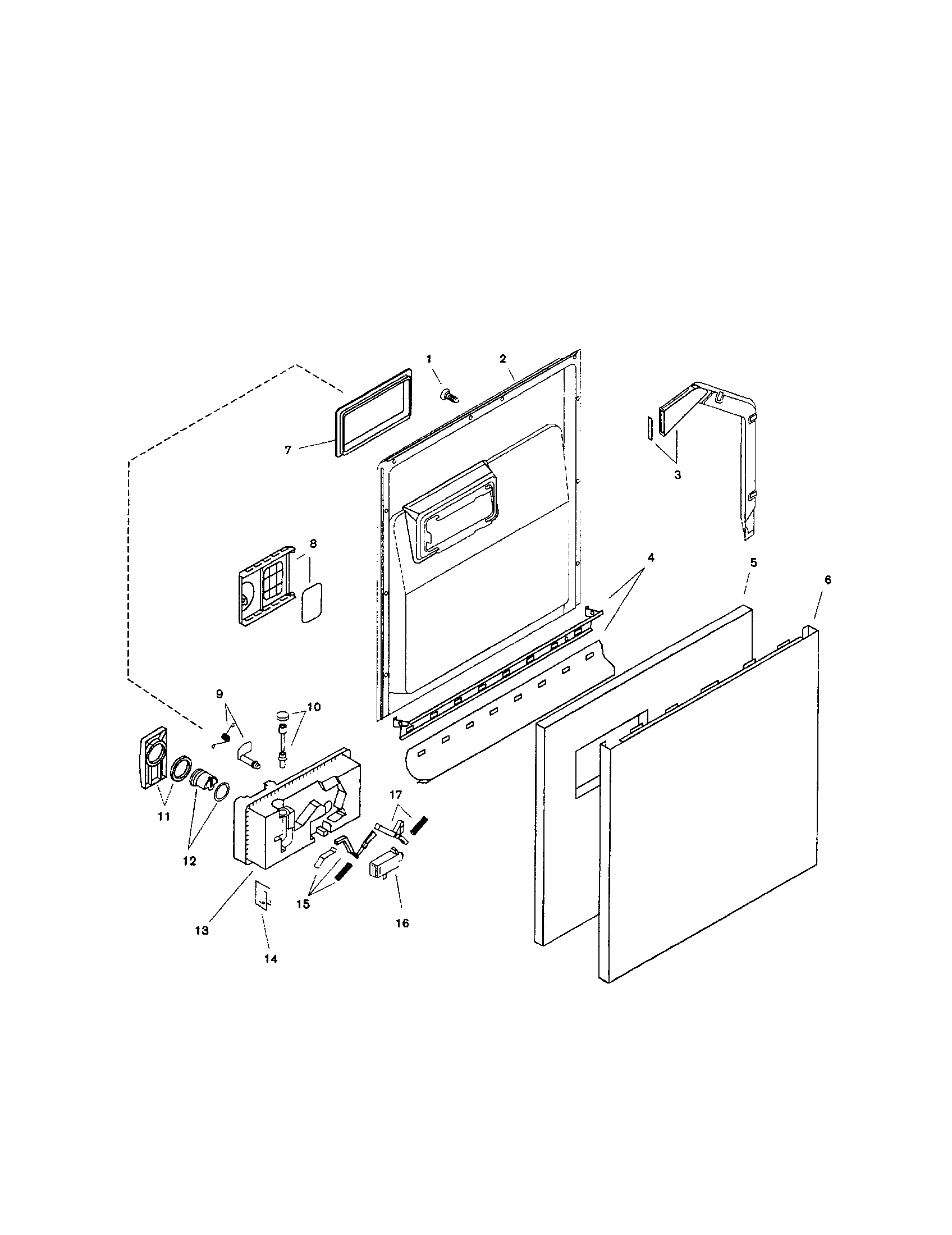 Bosch SHU5315UC/06 door assembly diagram