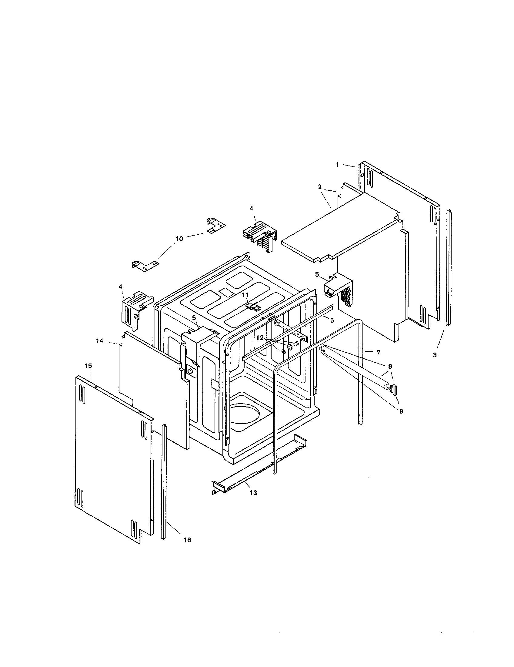 Bosch SHU5315UC/06 tank assembly diagram