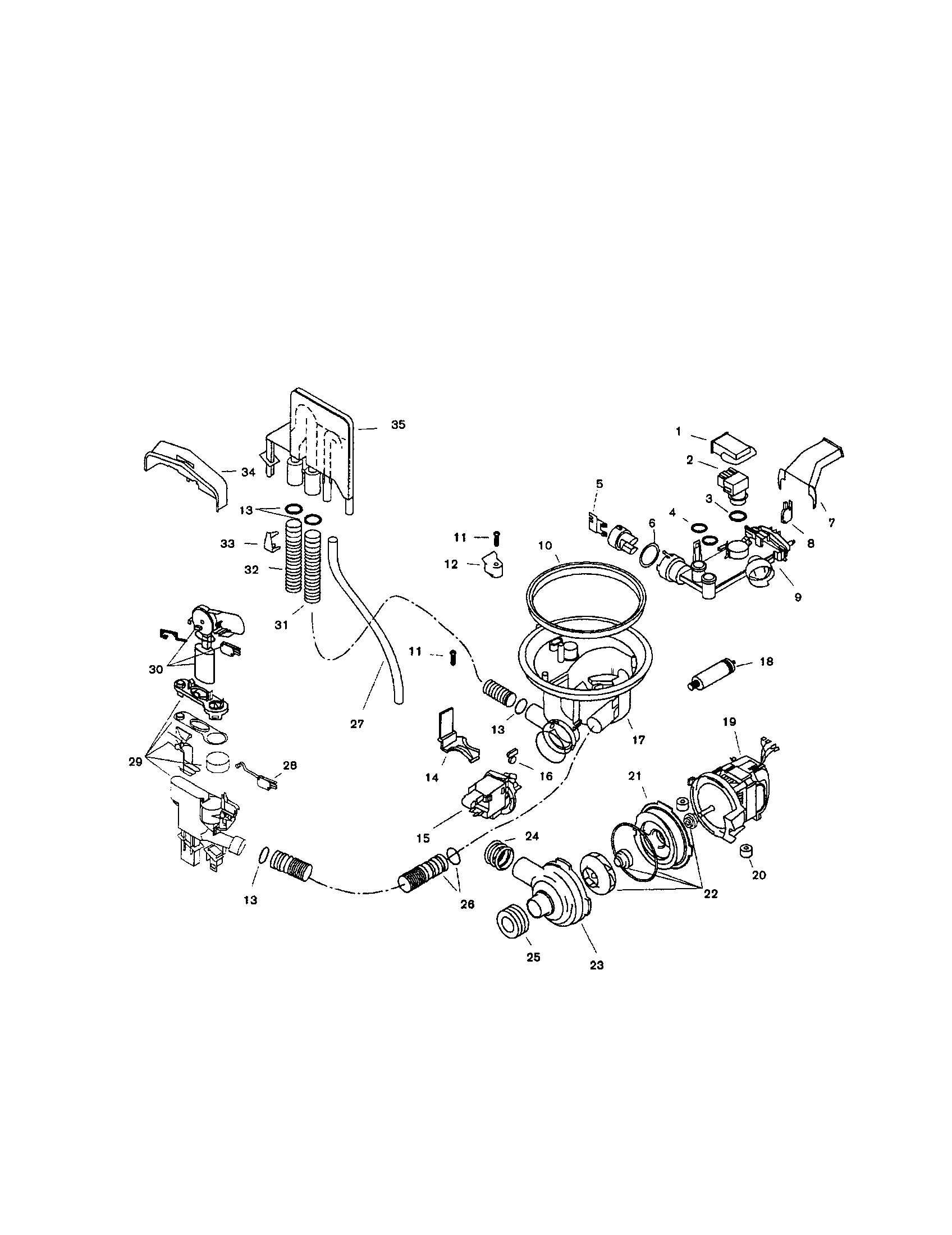 Bosch SHU5315UC/06 component assemblies diagram