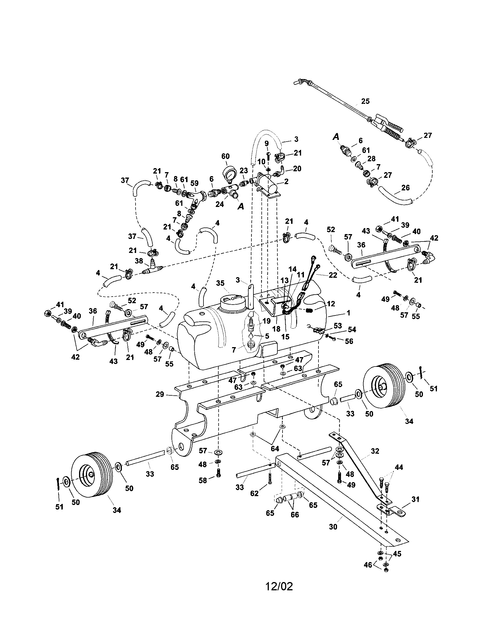 Agri-Fab 45-0271 15 gallon sprayer diagram