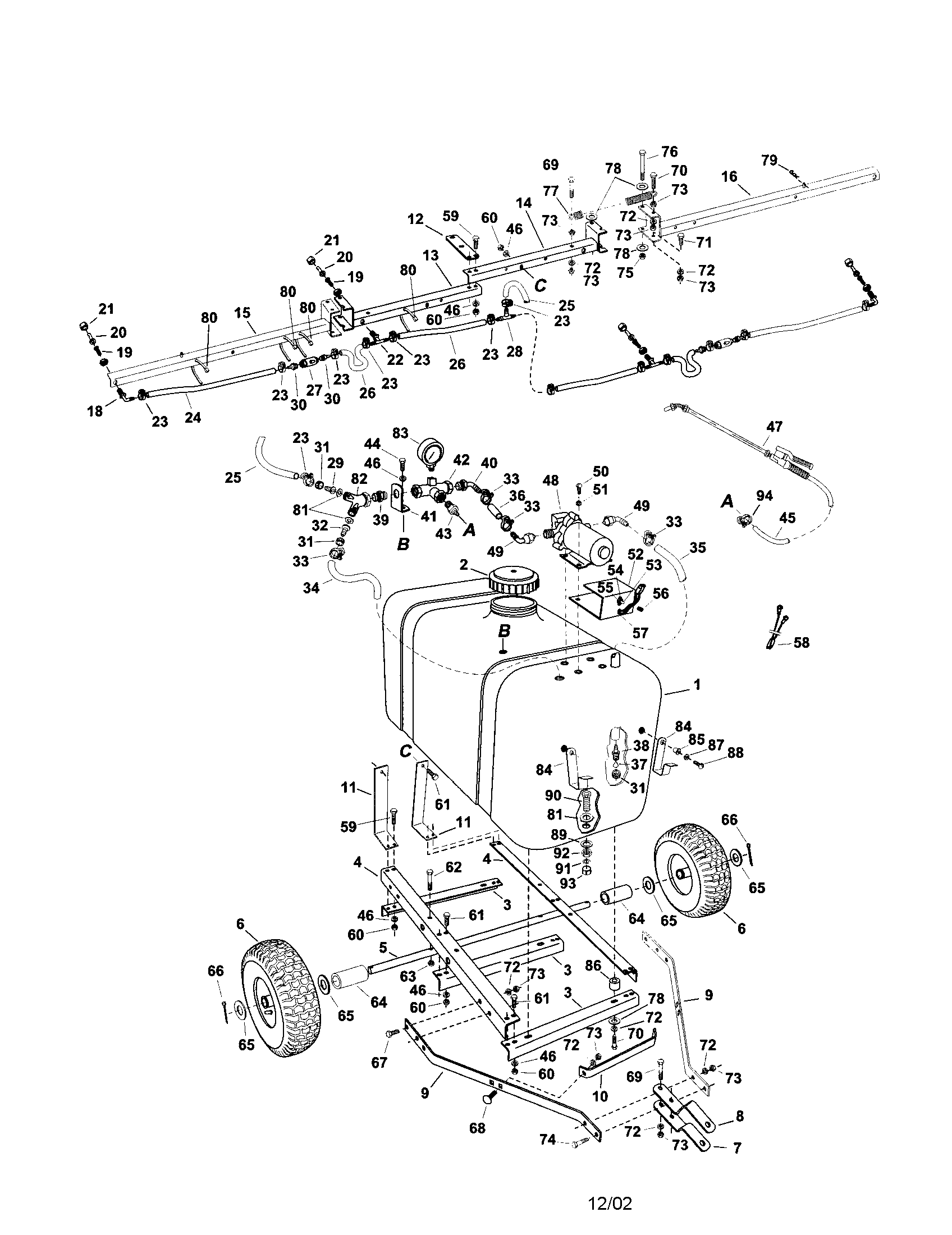Agri-Fab 45-0286 45 gallon sprayer diagram