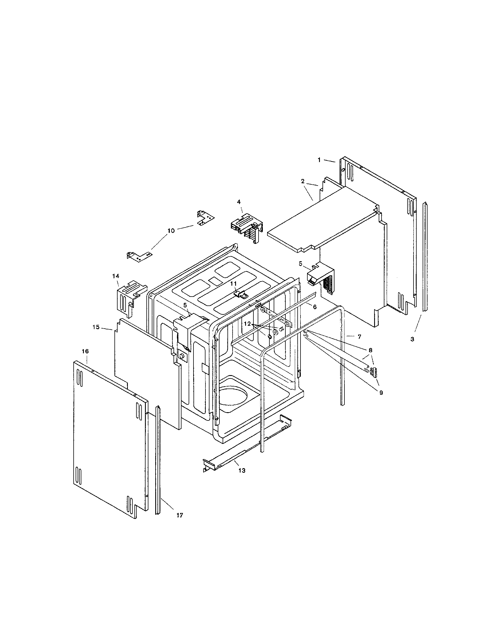 Bosch SHU5316UC/11 tank assembly diagram