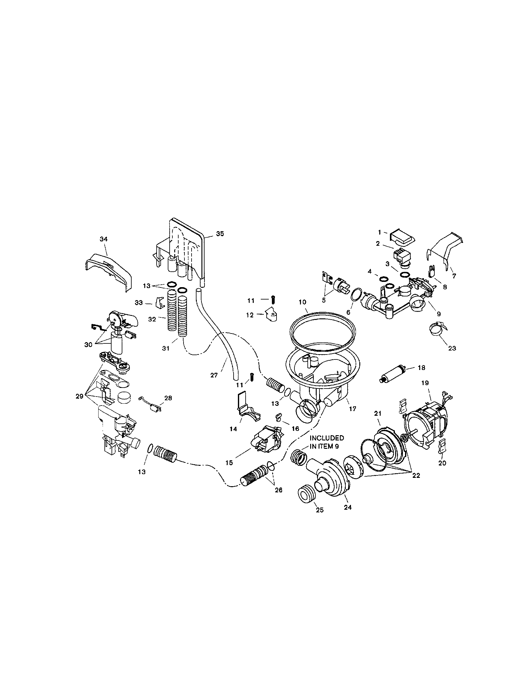 Bosch SHU5316UC/11 component assemblies diagram