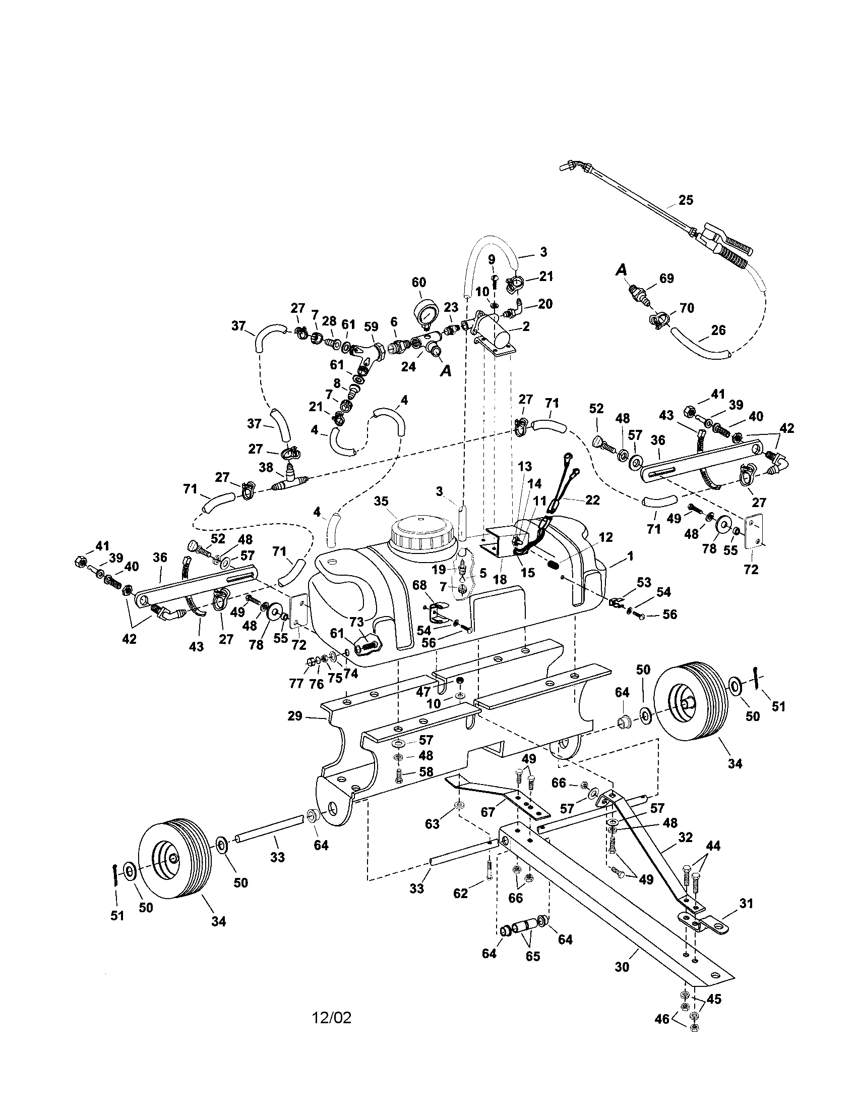 Agri-Fab 45-027111 15 gallon sprayer diagram