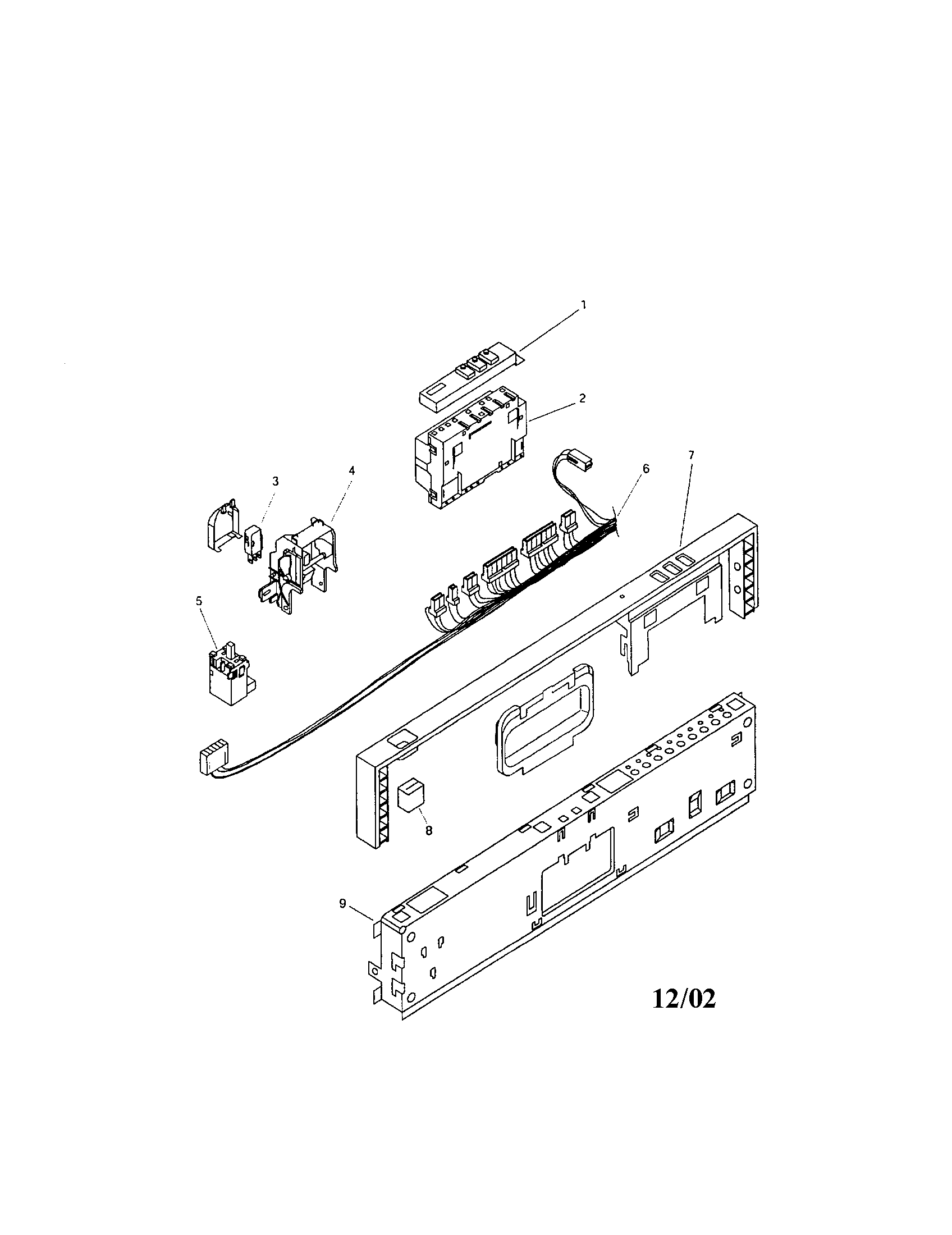 Bosch SHU8806UC/12 (FD 8105) fascia panel diagram