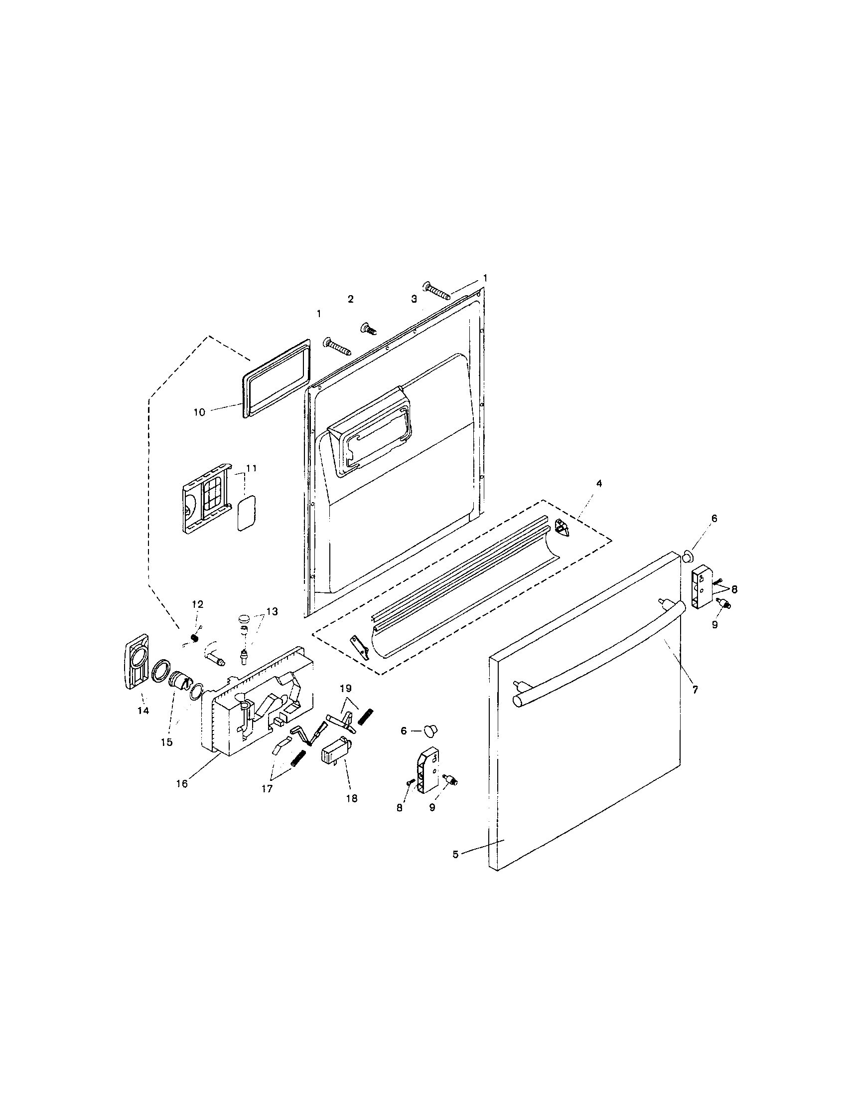 Bosch SHU8806UC/12 (FD 8105) door assembly diagram