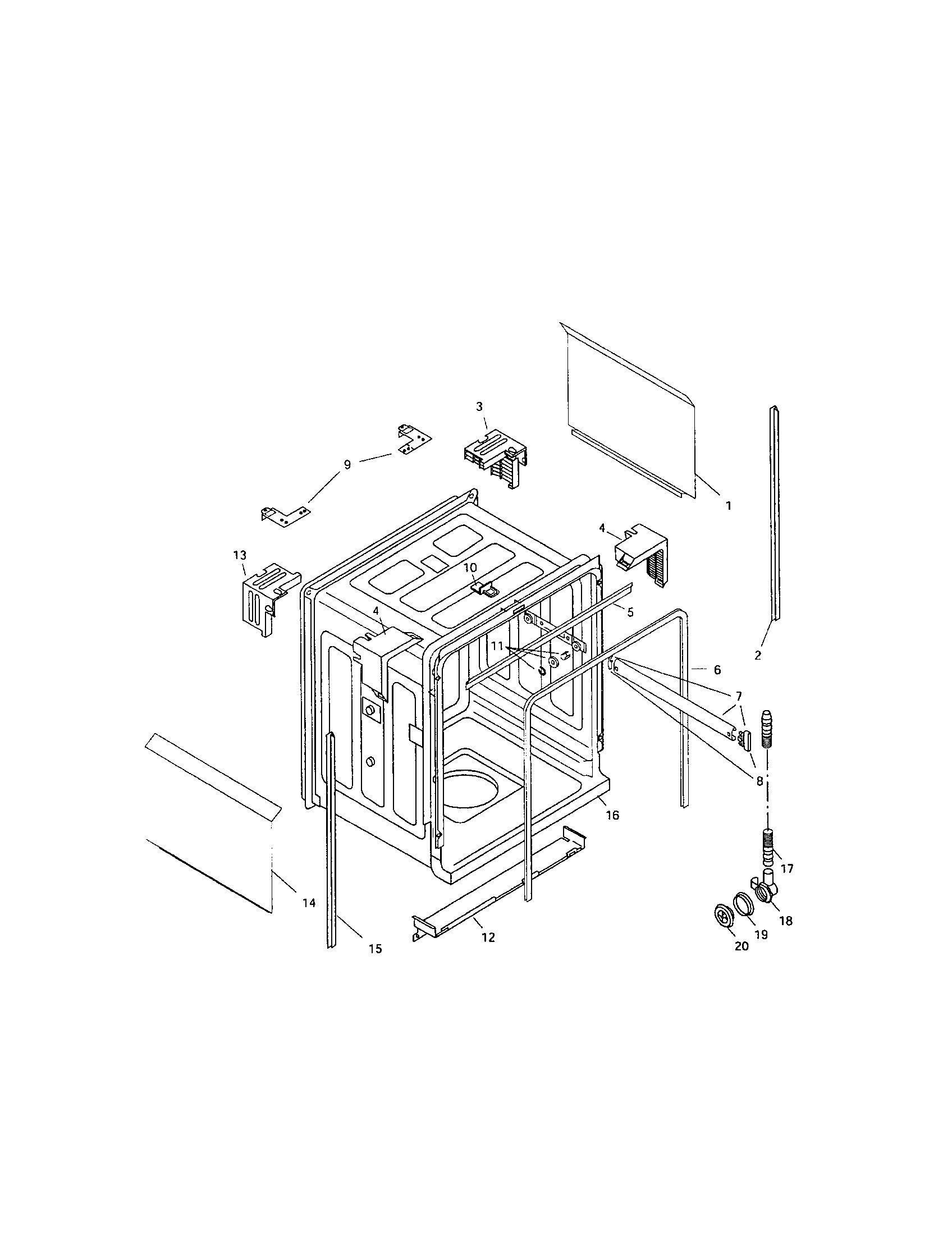 Bosch SHU8806UC/12 (FD 8105) tank assembly diagram