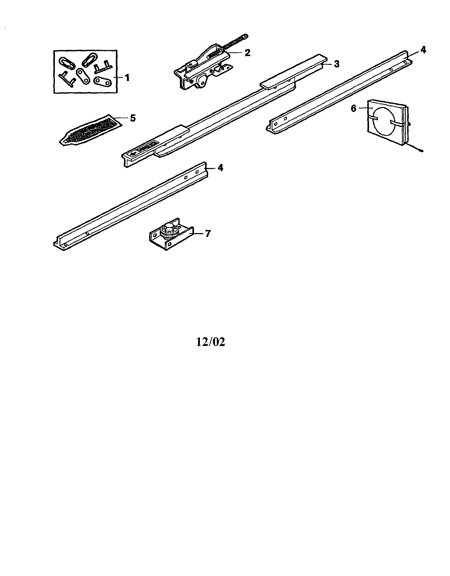 Craftsman 13953635SRT1 rail assembly diagram