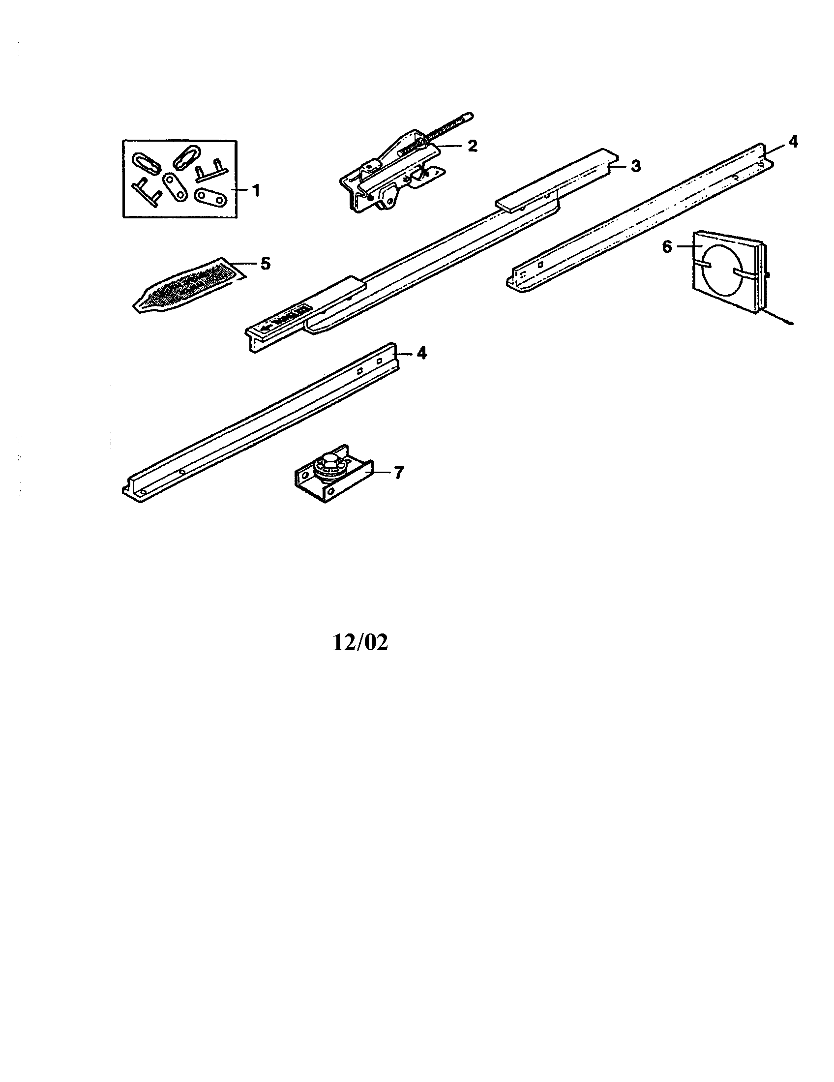 Craftsman 13953671SRT1 rail assembly diagram