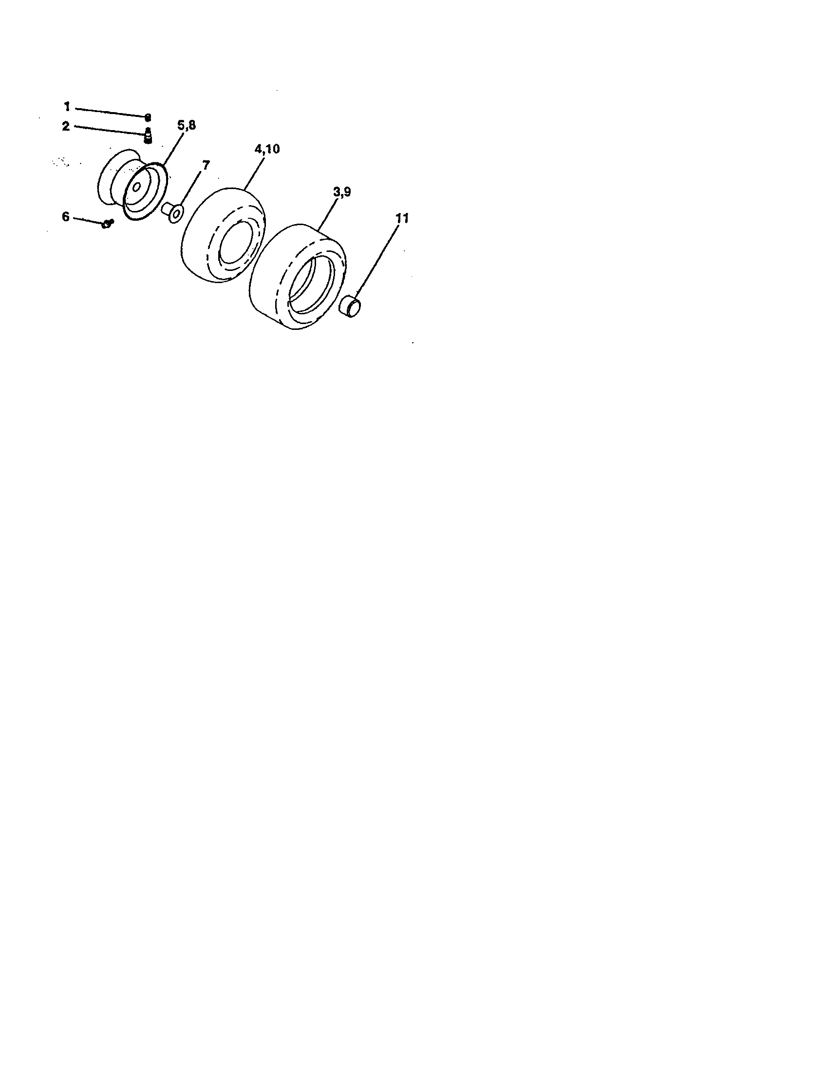 Craftsman 917258552 wheels and tires diagram