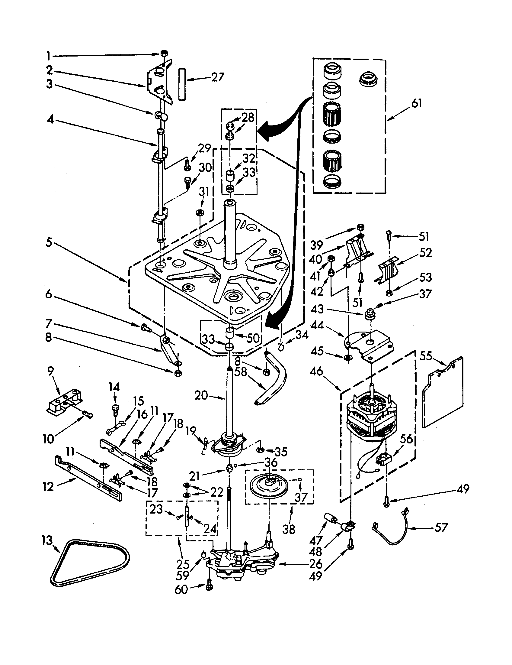 Whirlpool LA5705XKW0 drive diagram