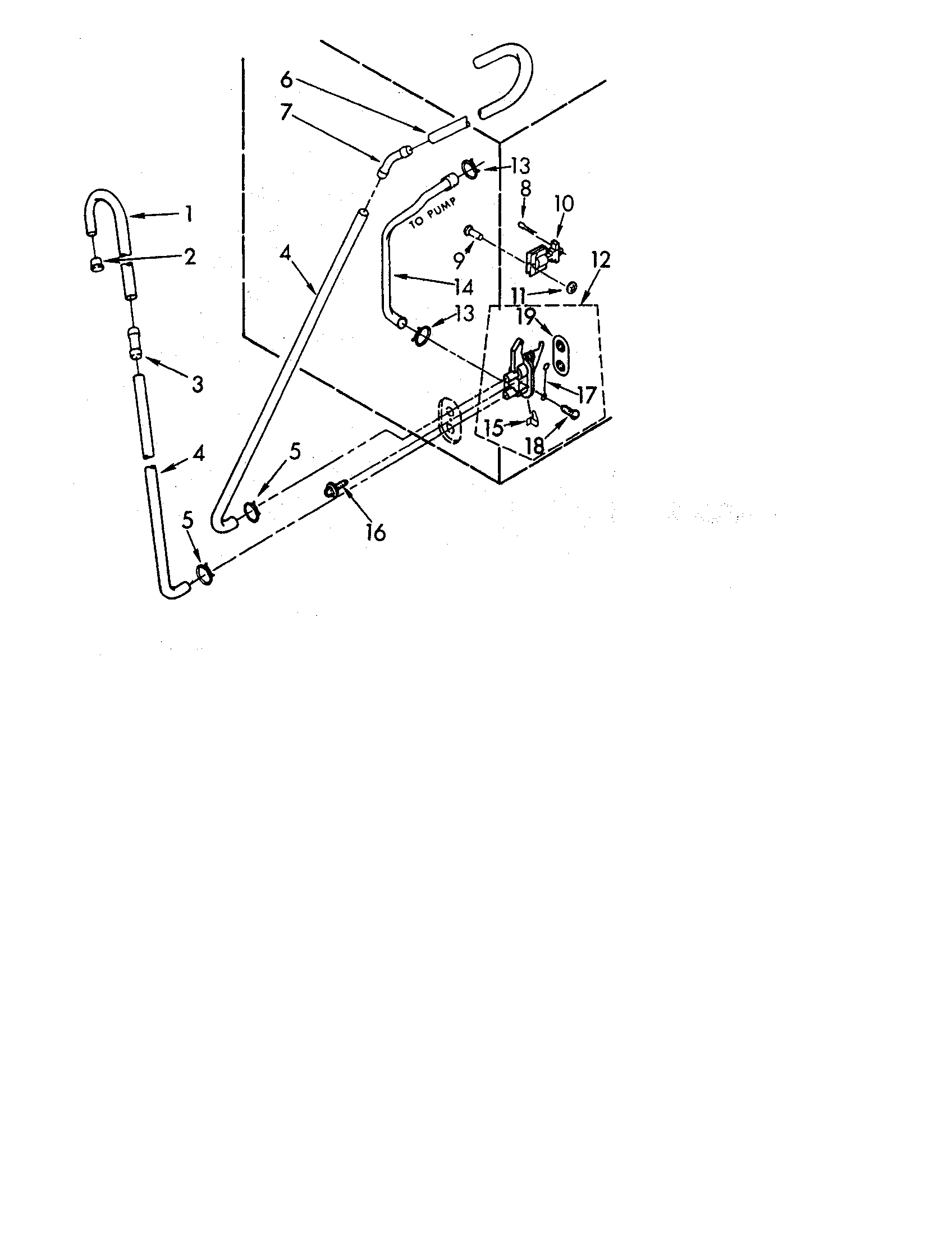 Whirlpool LA5705XKW0 water system (suds only) diagram