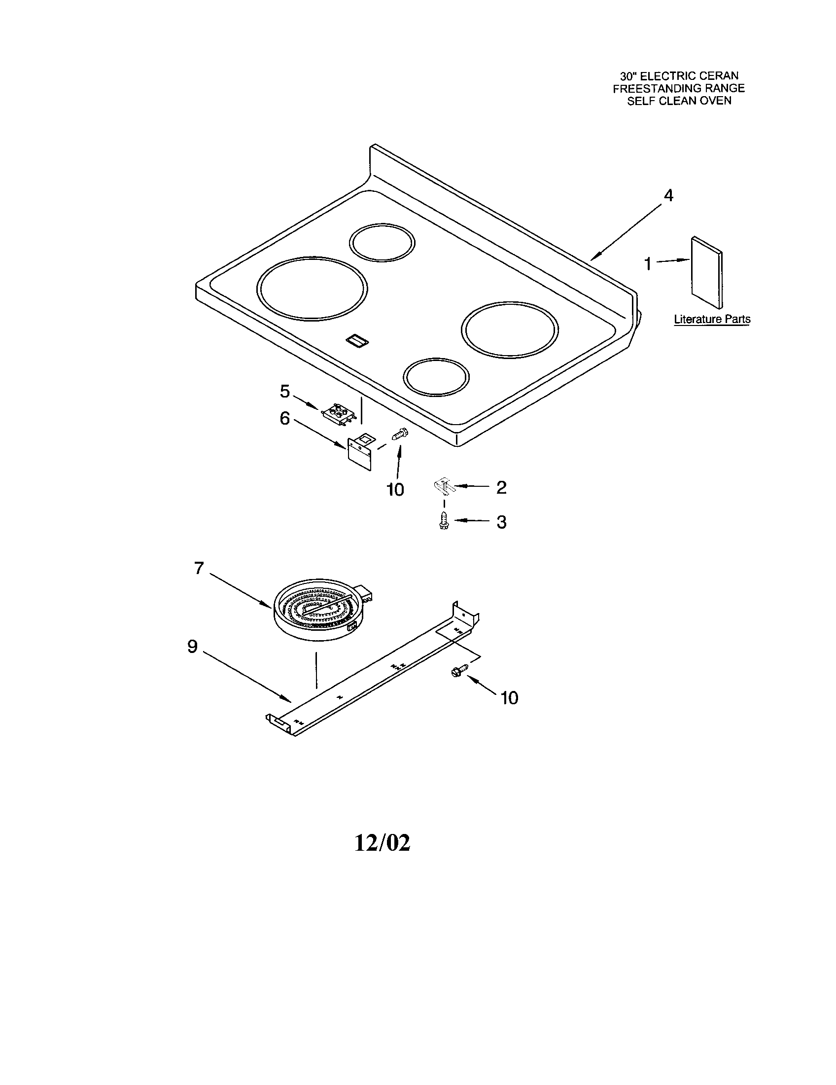 Whirlpool GR458LXLT0 cooktop diagram