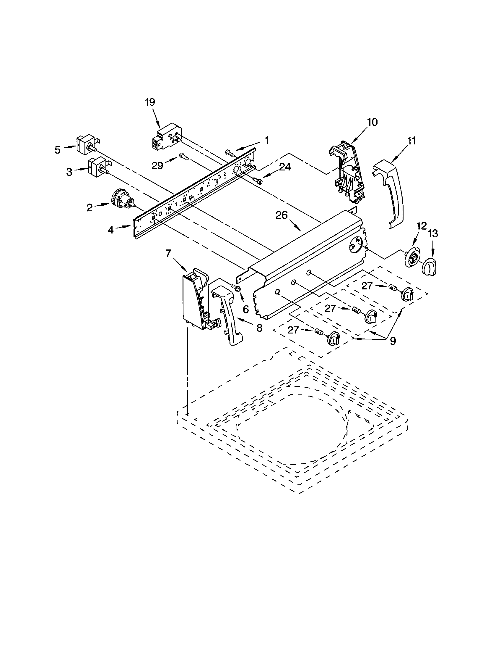 Kenmore 11024812200 control panel diagram