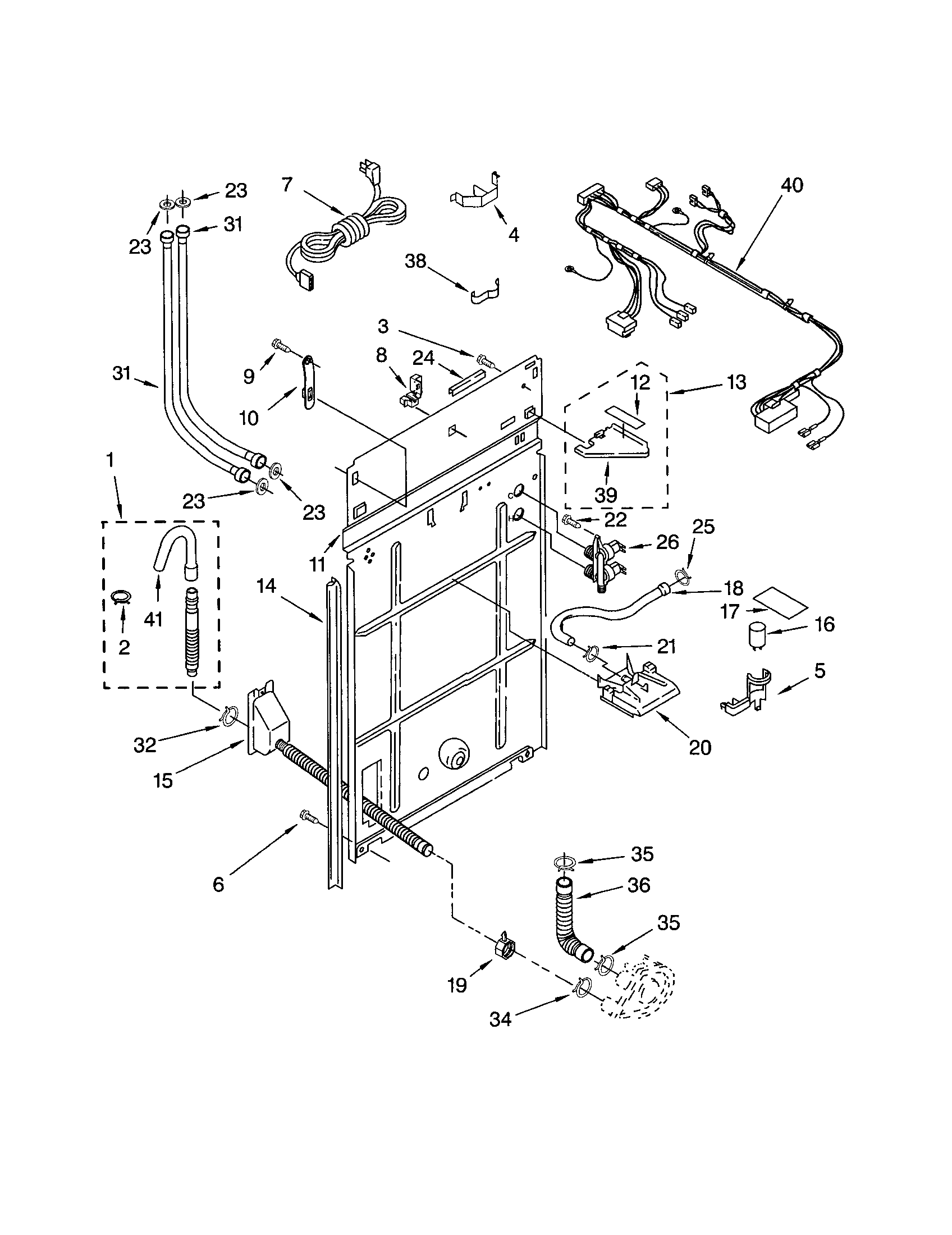 Kenmore 11024812200 rear panel diagram