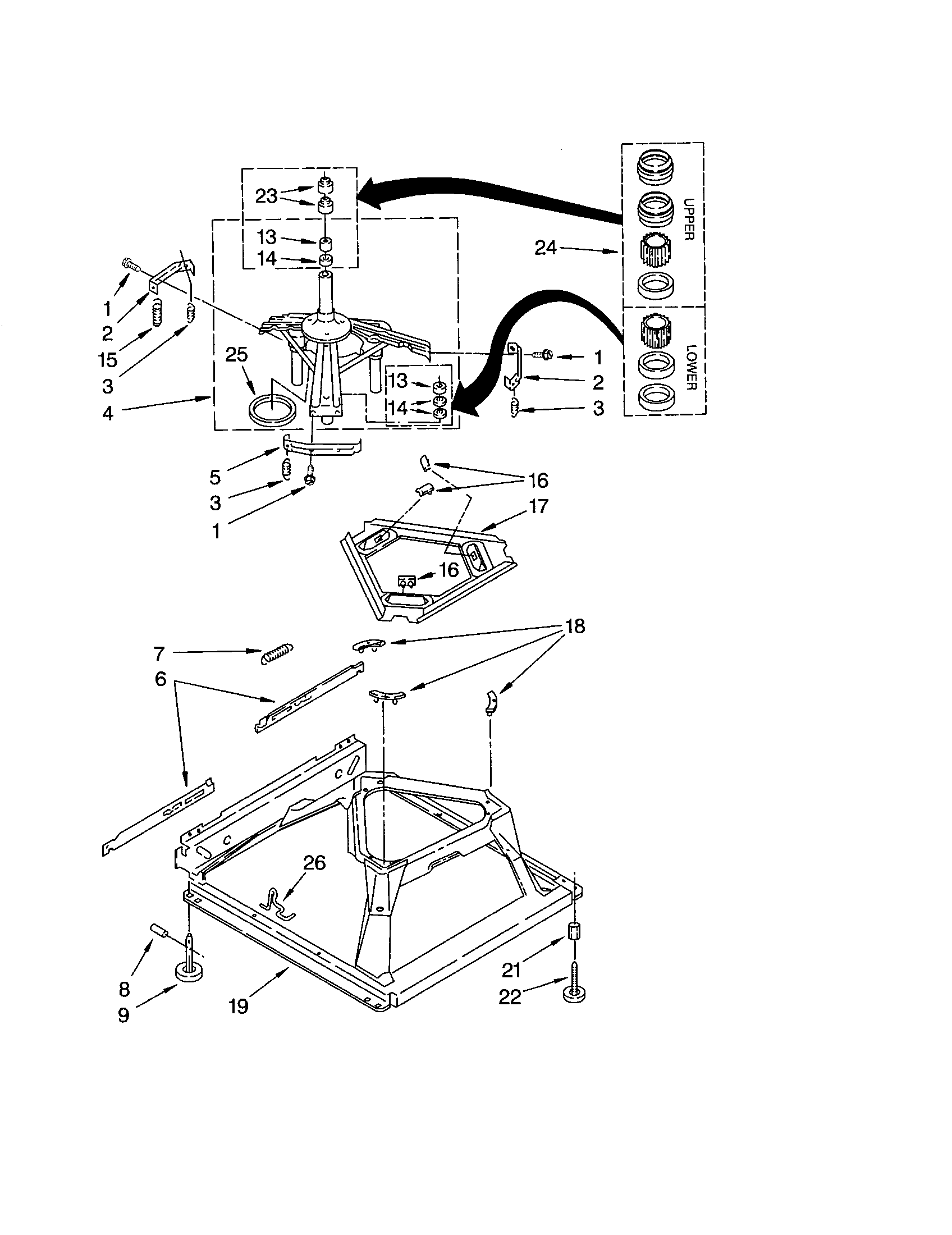 Kenmore 11024812200 machine base diagram