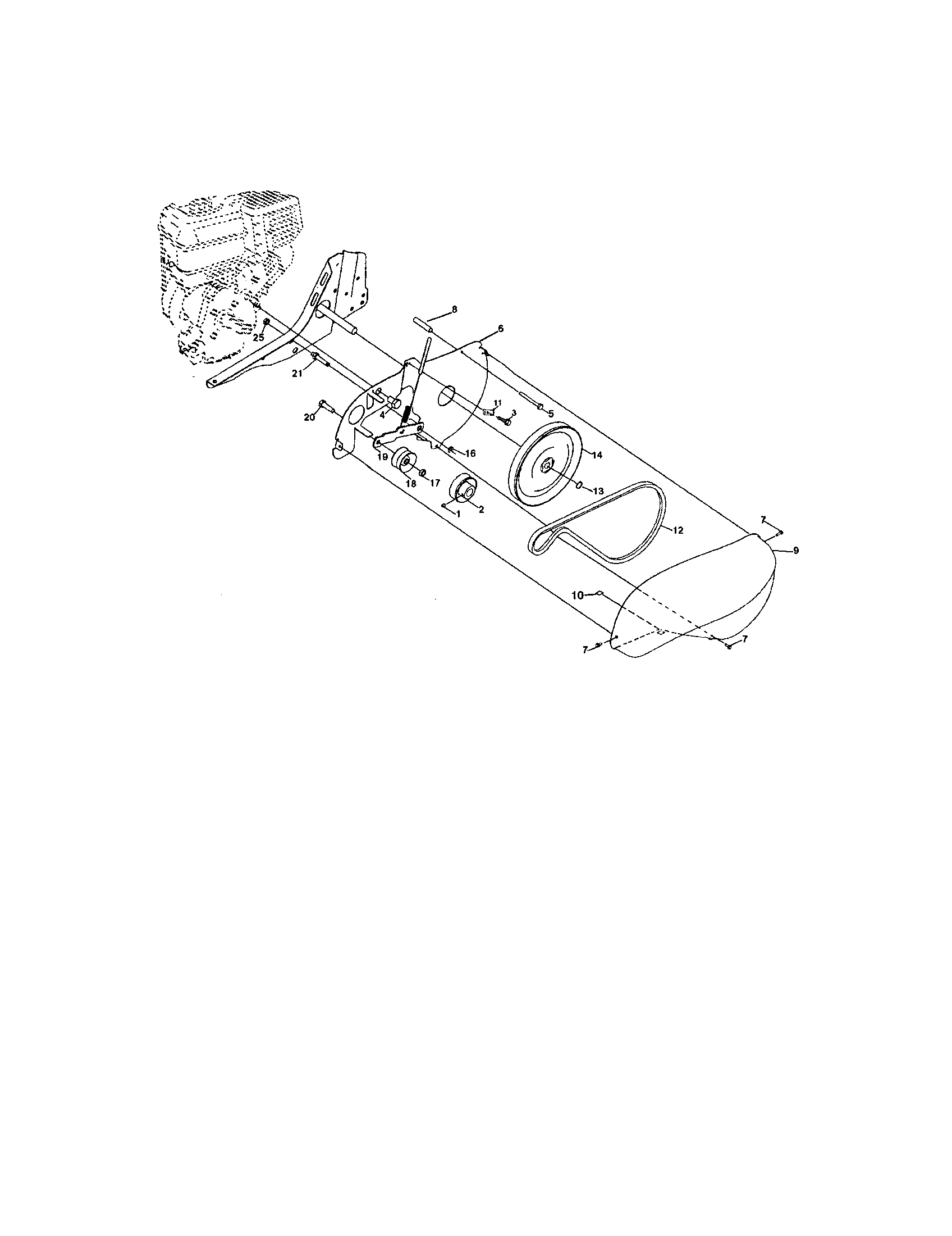 Craftsman 917291480 belt guard and pulley assembly diagram