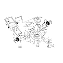 Craftsman 917378360 engine/housing/handles diagram