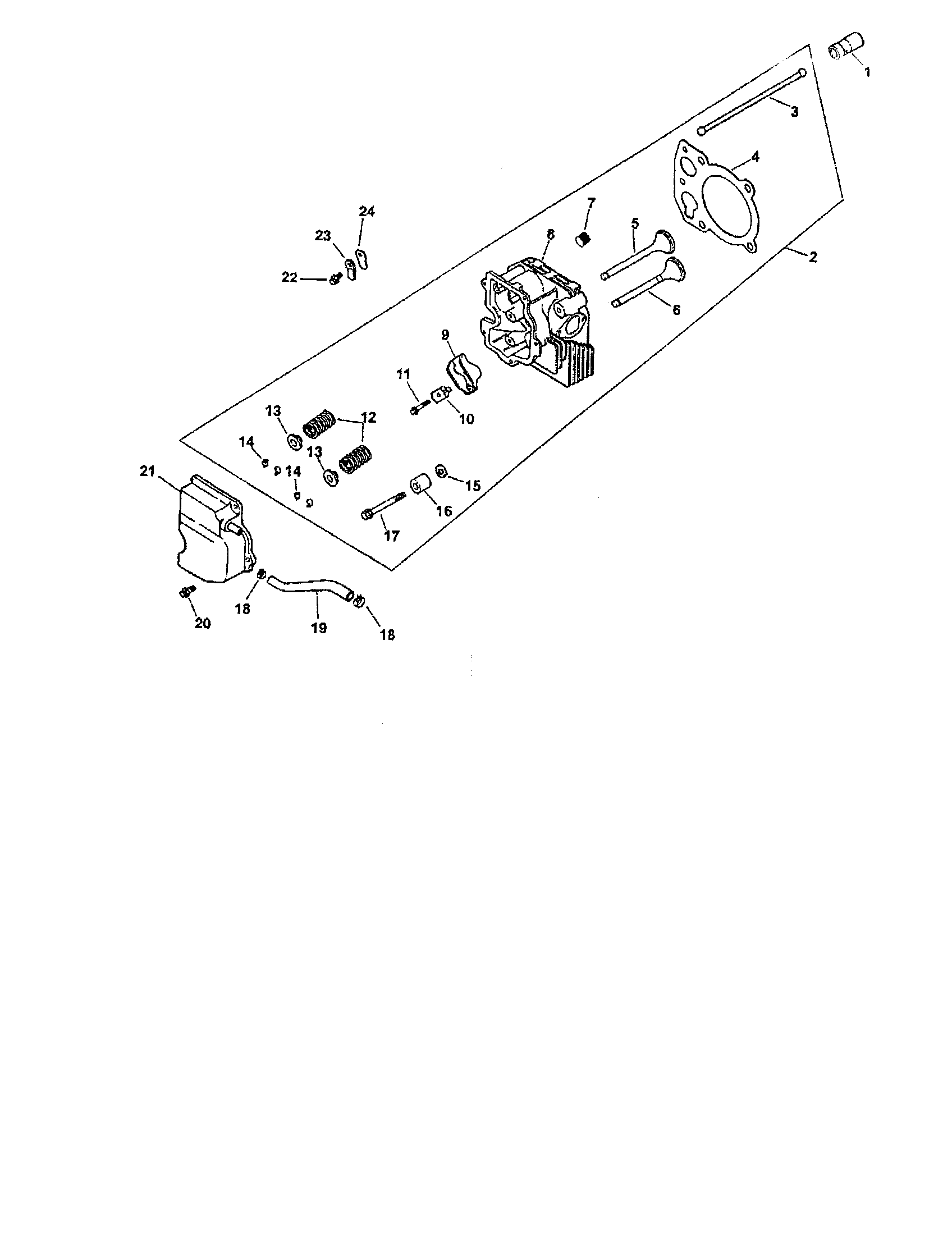 Craftsman 917272084 cylinder head/valve/breather diagram