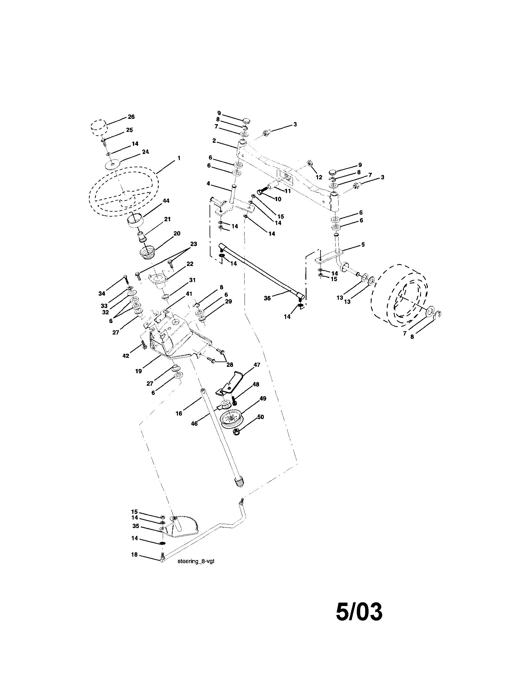 Craftsman 917276020 steering diagram