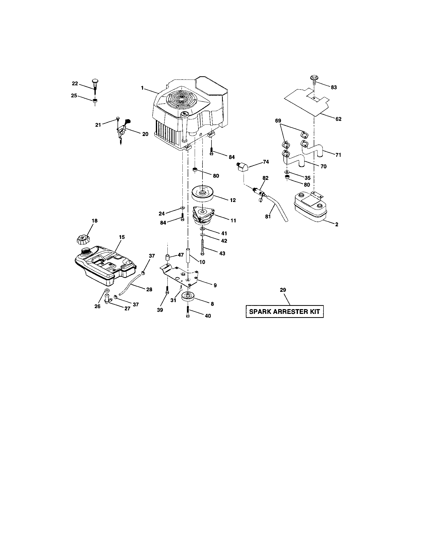 Craftsman 917276020 engine diagram