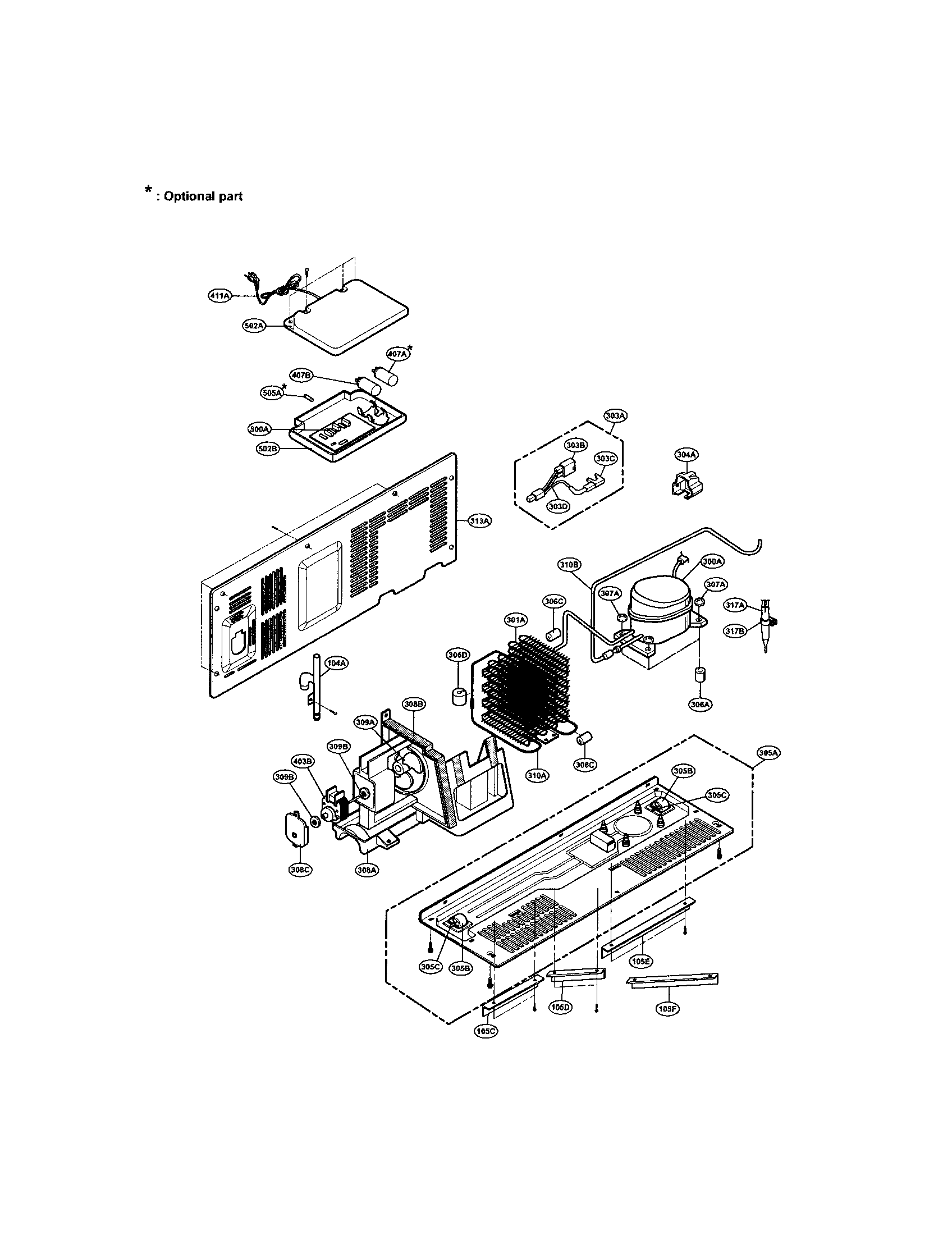 LG LRSPC2031BK machine compartment diagram