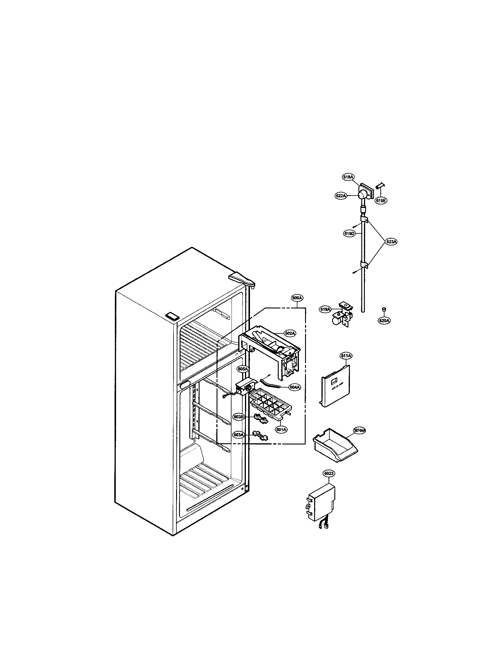 LG LRTBC2021BK icemaker diagram