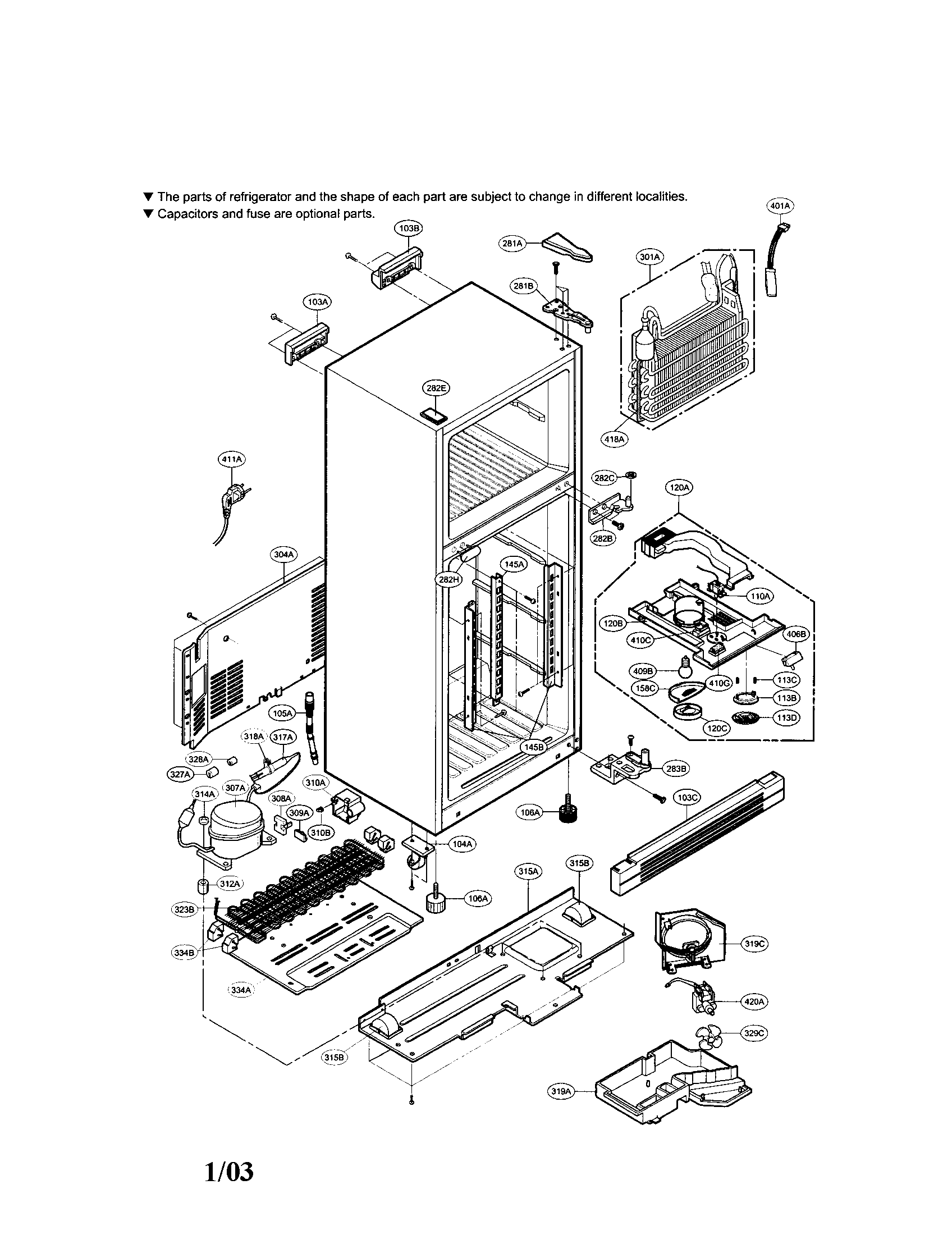 LG LRTBC1821BK cabinet diagram