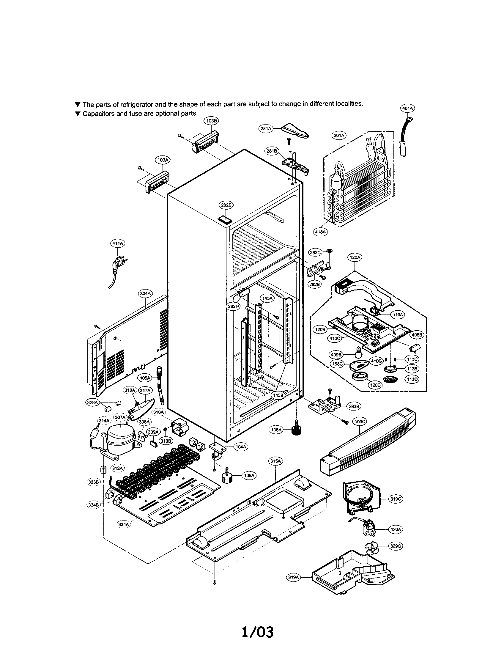 LG LRTBC2025T cabinet diagram
