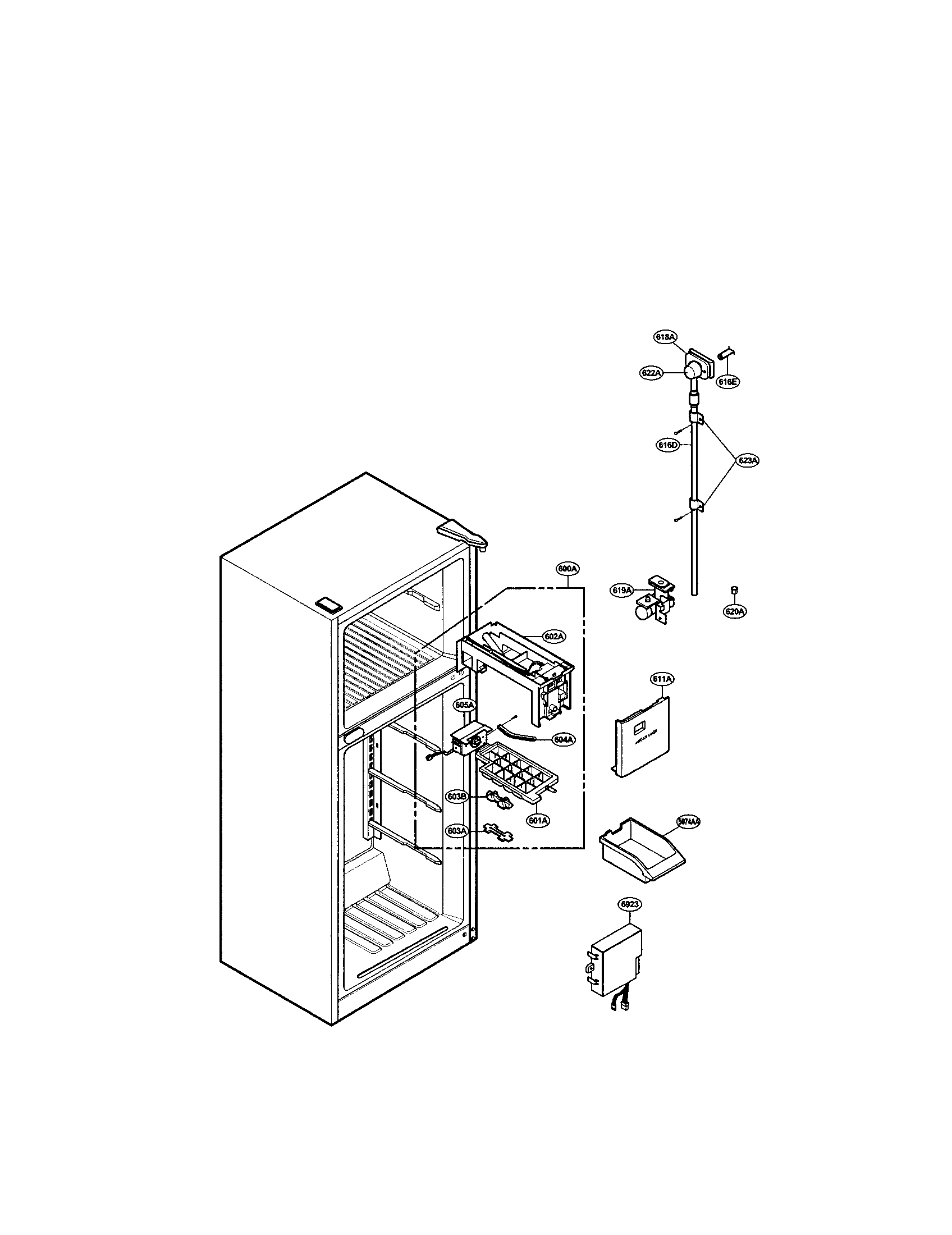 LG LRTBC1821BS icemaker diagram