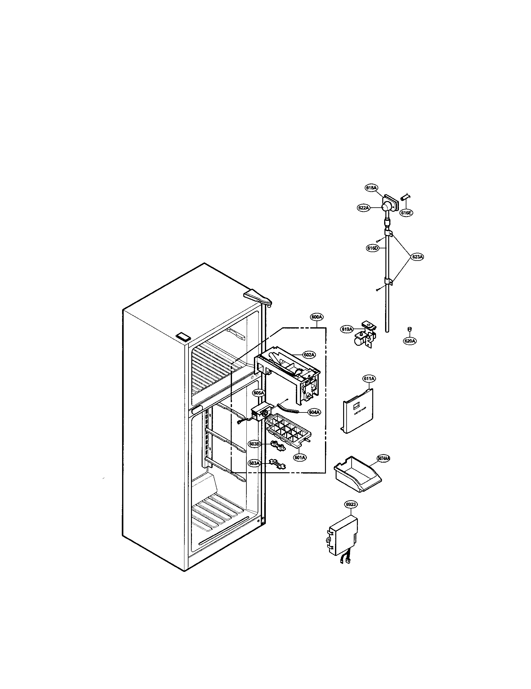 LG LRTBC2021W ice maker diagram
