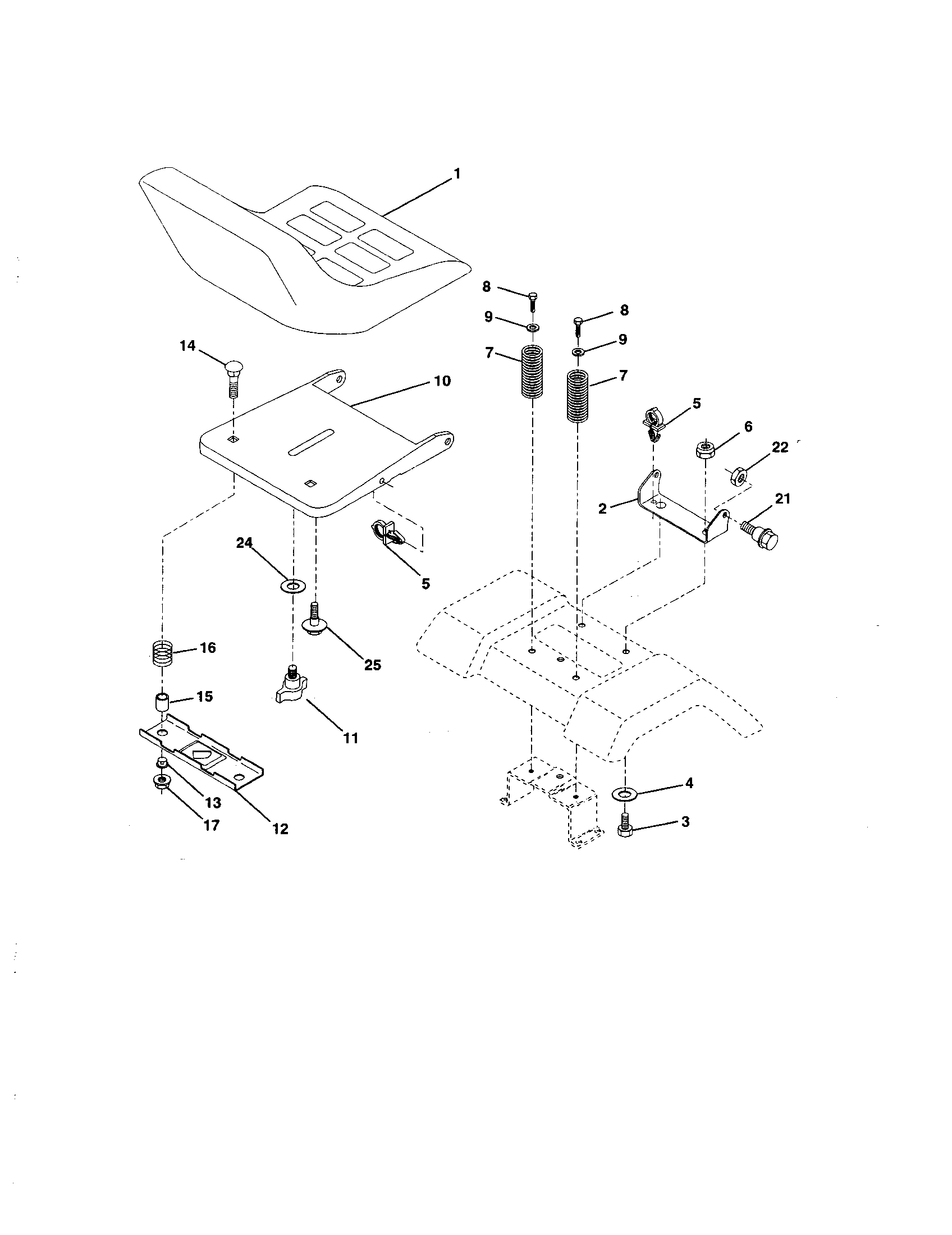 Companion 917257860 seat assembly diagram