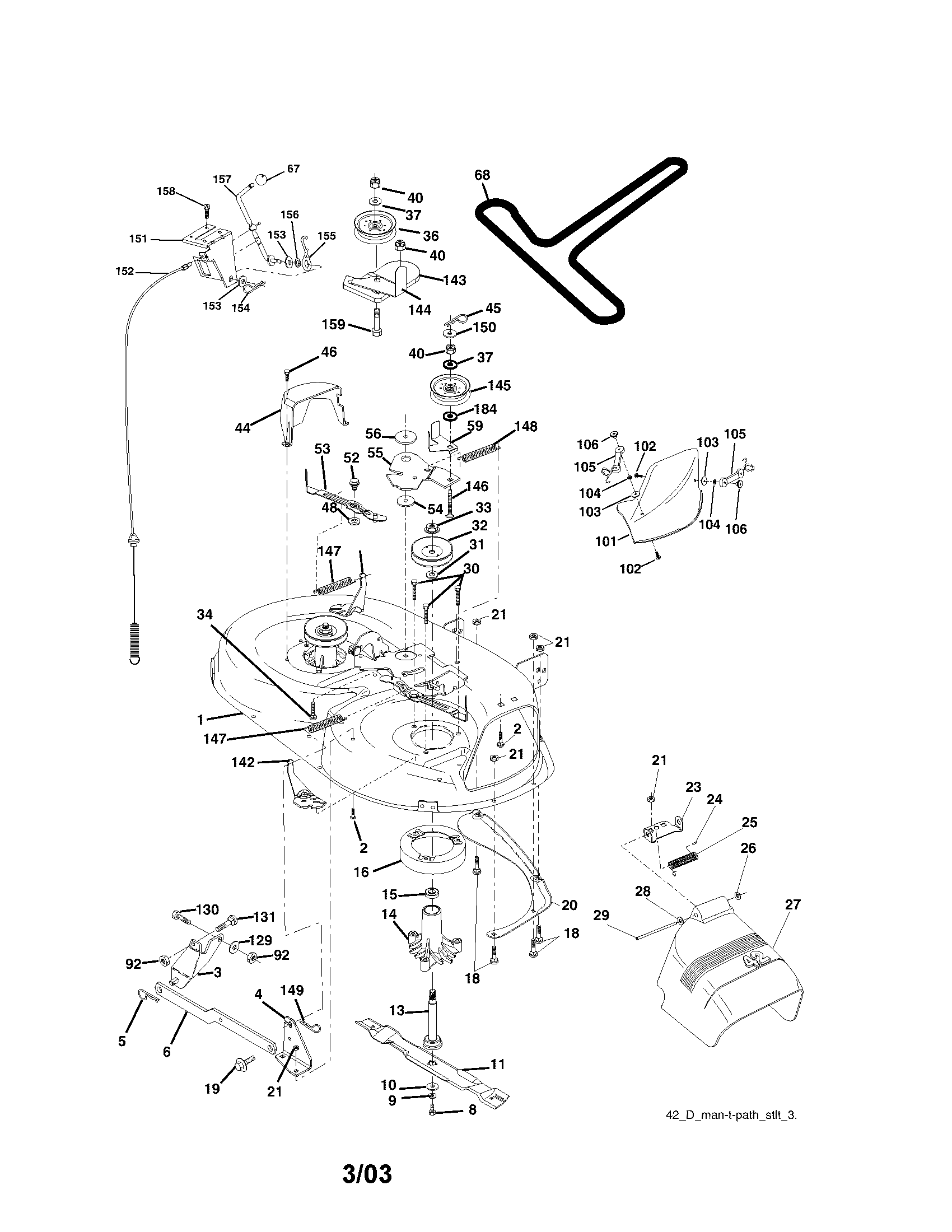 Companion 917257860 mower deck diagram