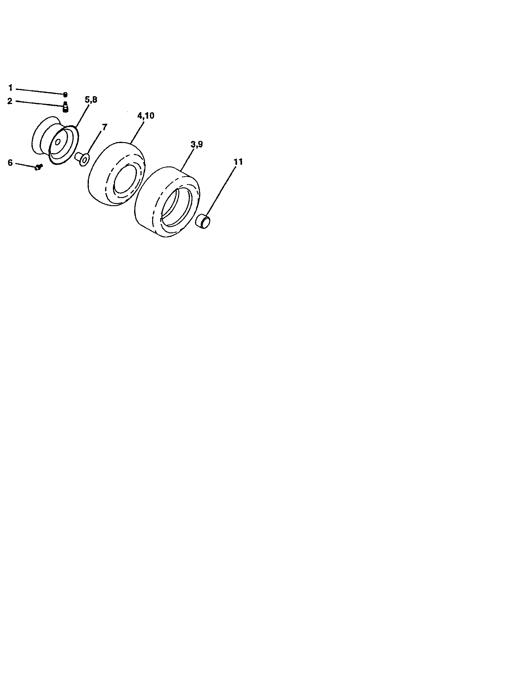 Craftsman 917258554 wheels and tires diagram