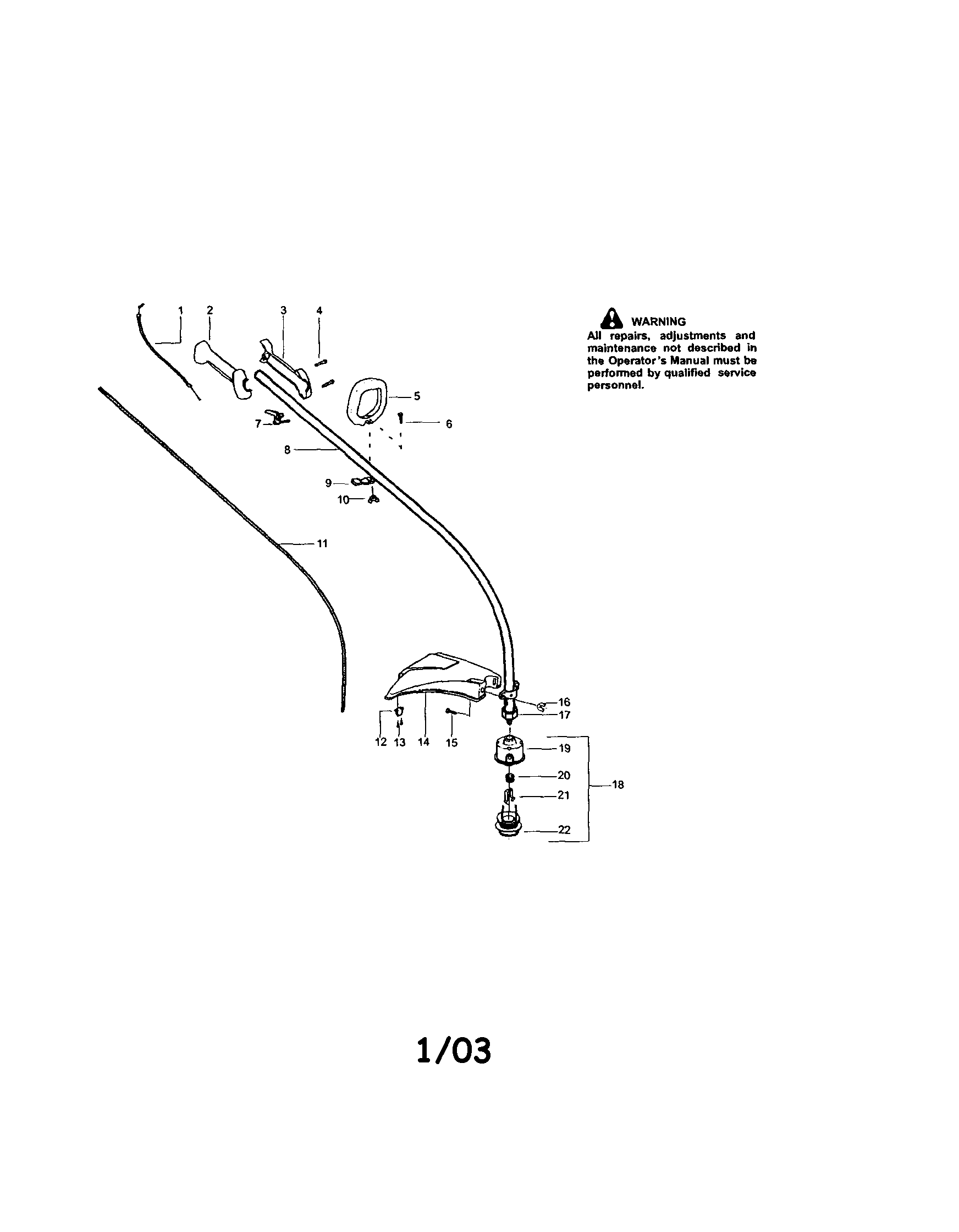 Craftsman 944511463 driveshaft housing diagram