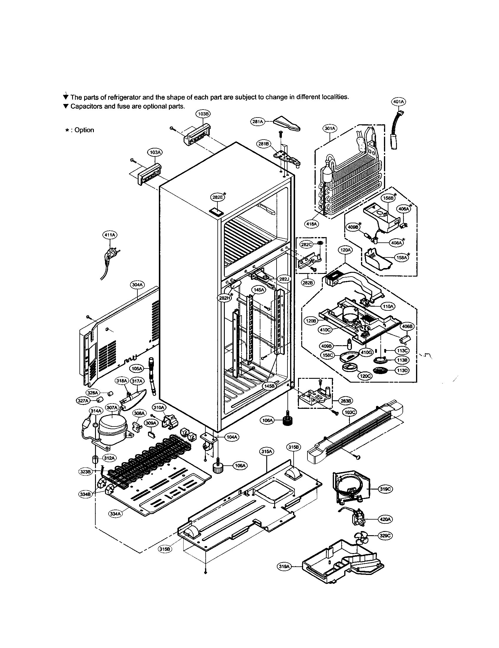 LG LRTG1813BS cabinet diagram