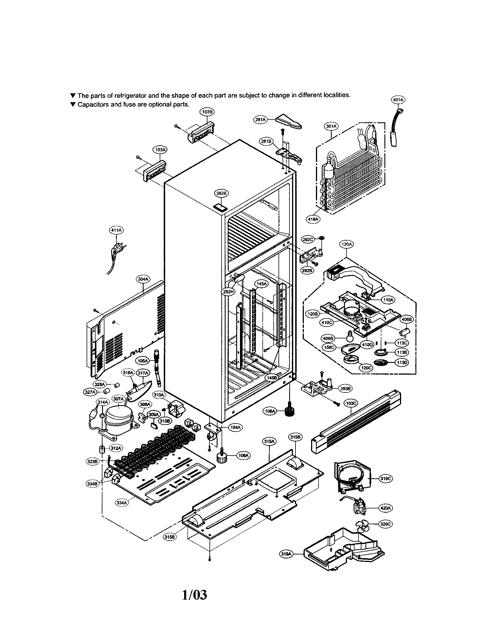 LG LRTG1811W cabinet diagram